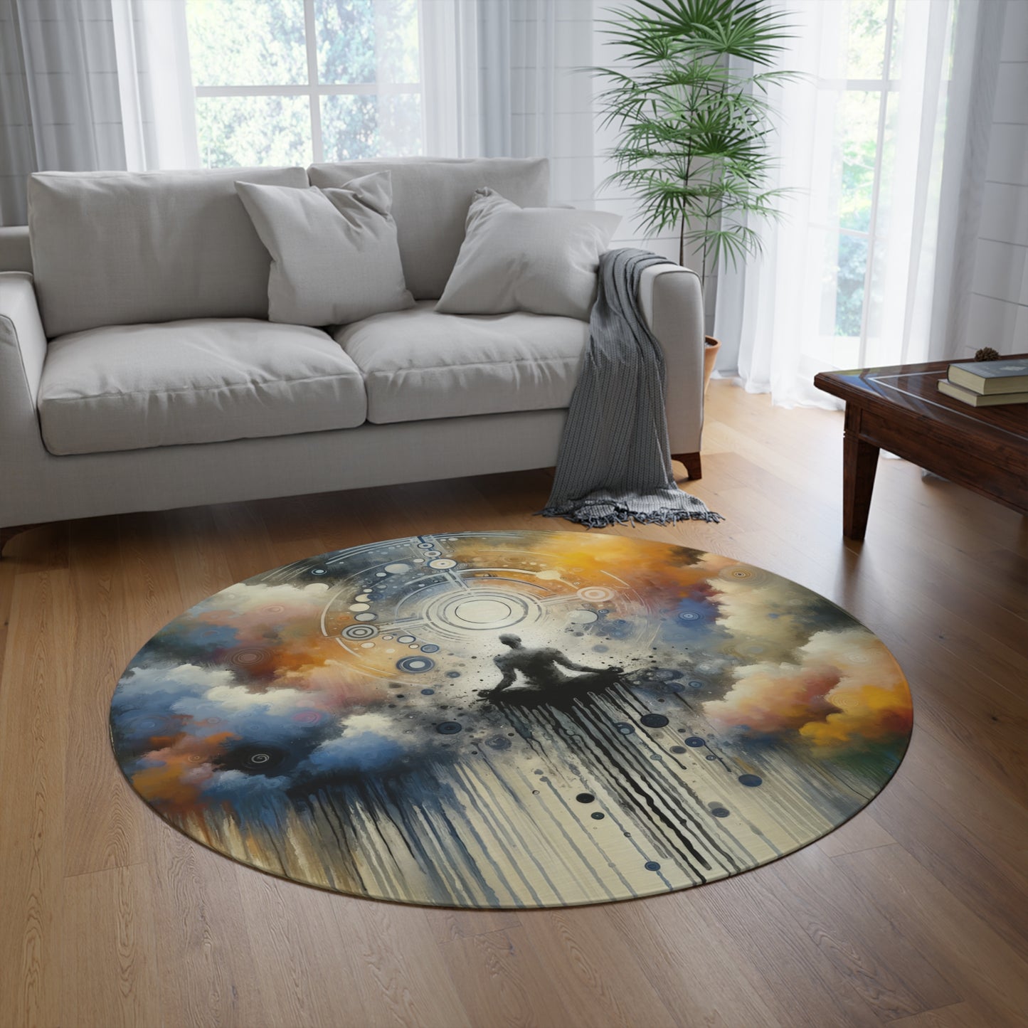 Mindful Transformation Profundity Round Rug