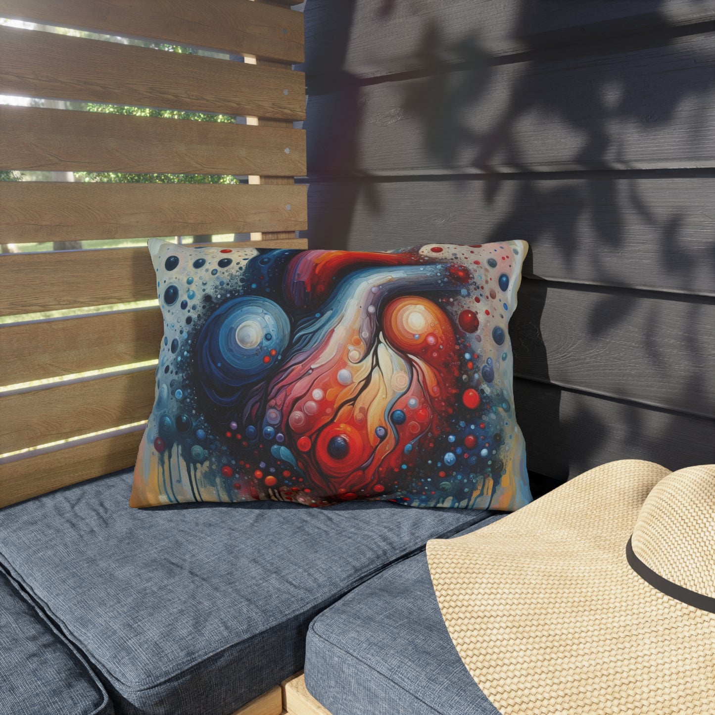 Empathetic Heart Expression Outdoor Pillows