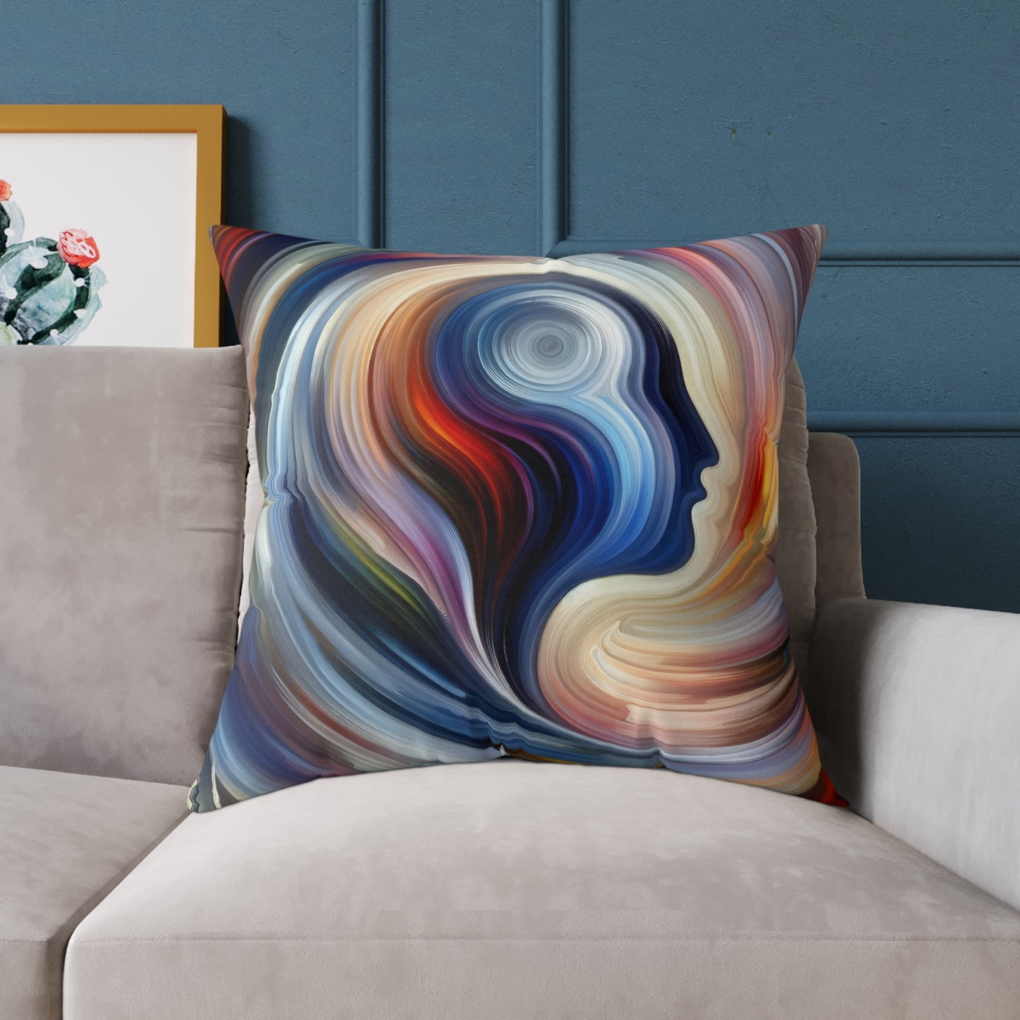Harmonious Mindset Abstract Spun Polyester Pillow