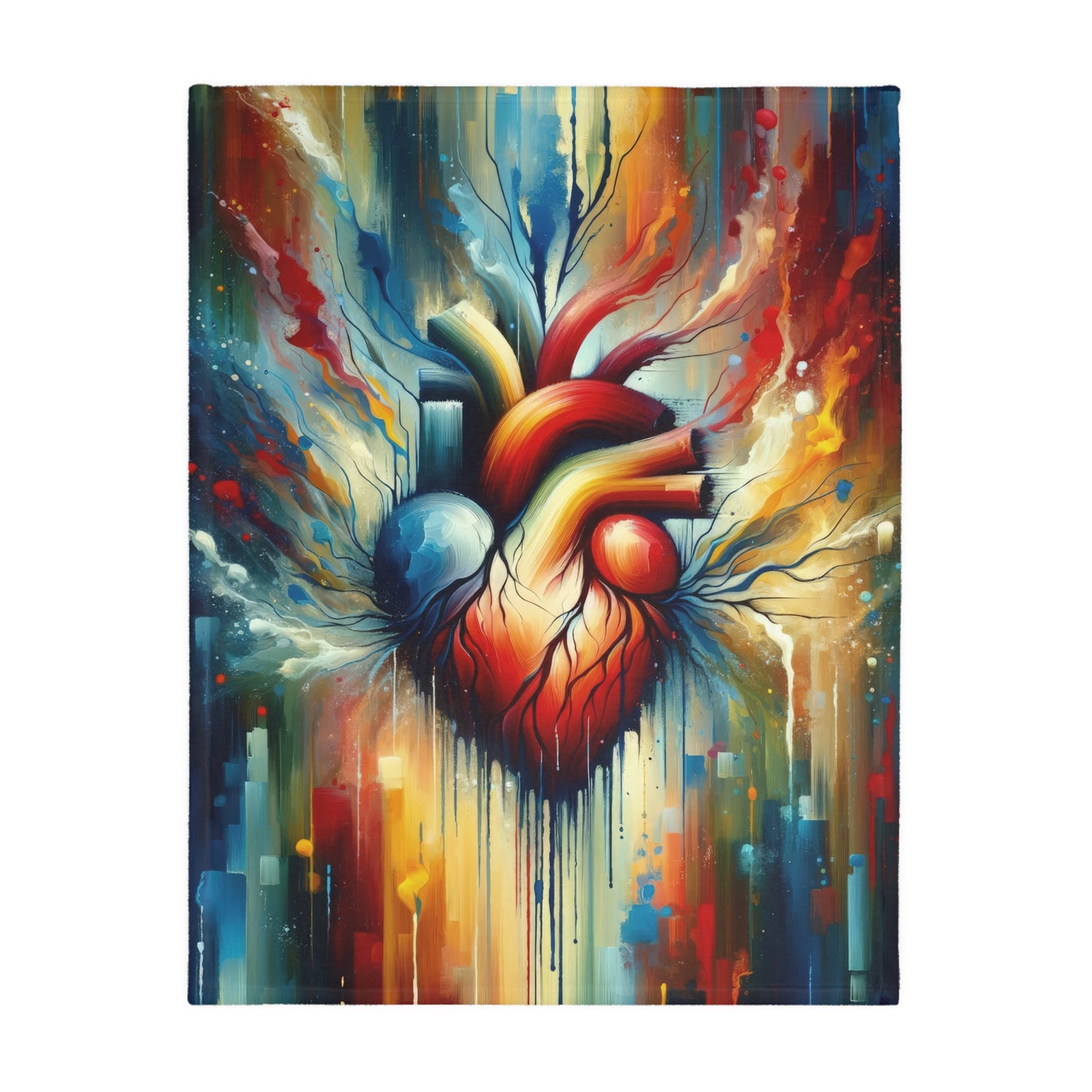 Humanity Heart Unveiled Velveteen Microfiber Blanket (Two-sided print)
