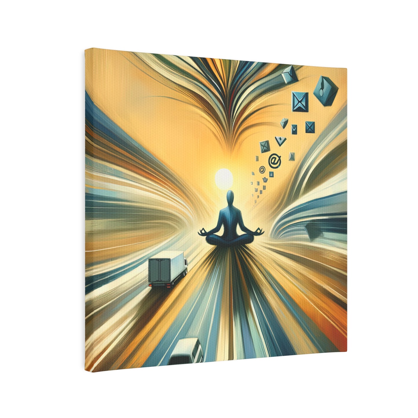 Meditative Commute Flow Canvas Photo Tile