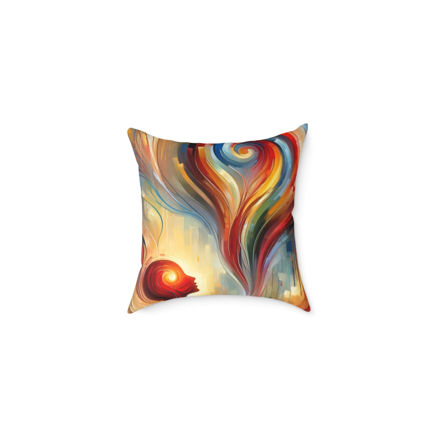 Empathetic Spiral Dialogue Spun Polyester Pillow