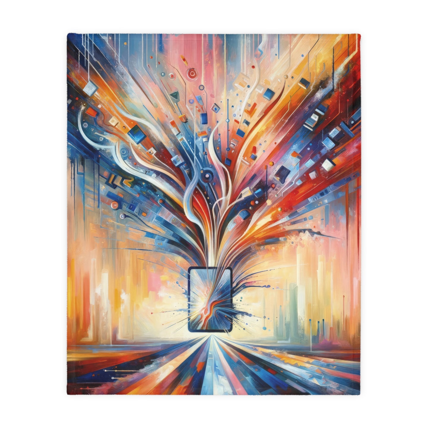 Empowerment Through Technology Velveteen Microfiber Blanket (Two-sided print)