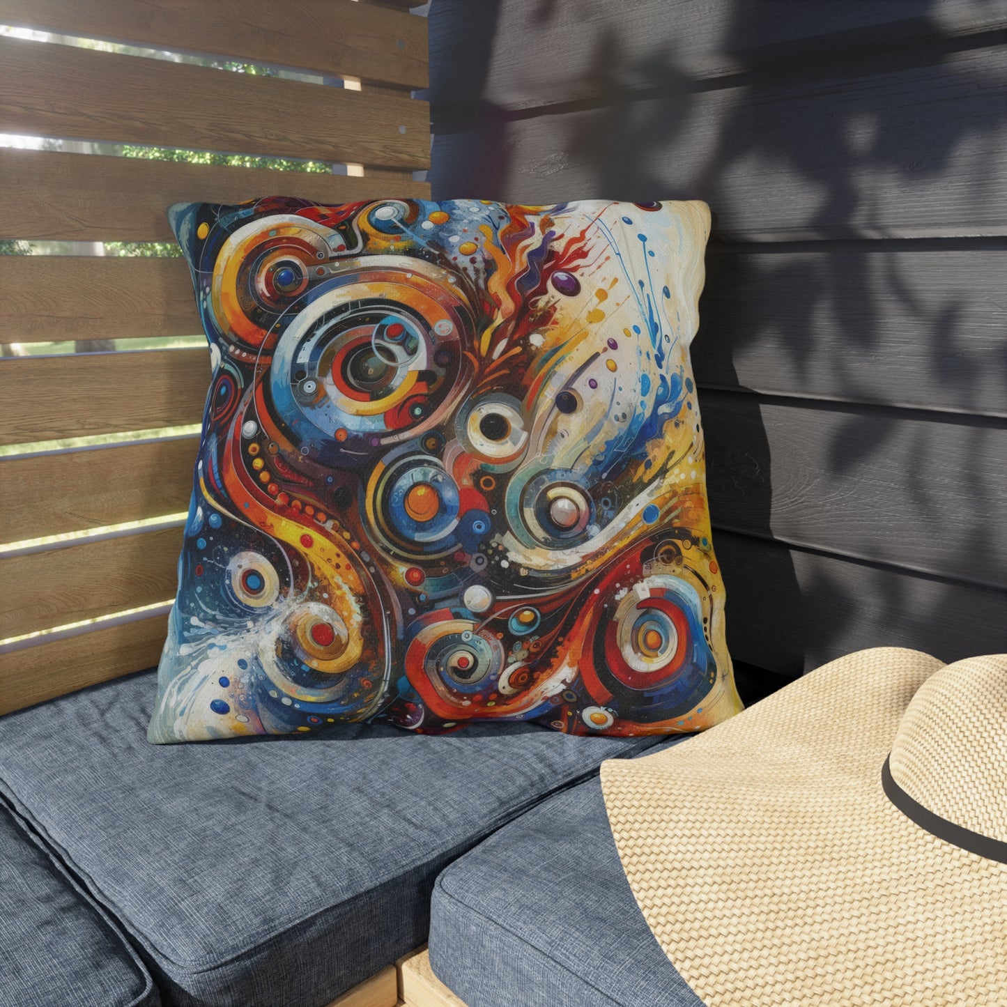 Harmonic Abstract Synergy Outdoor Pillows
