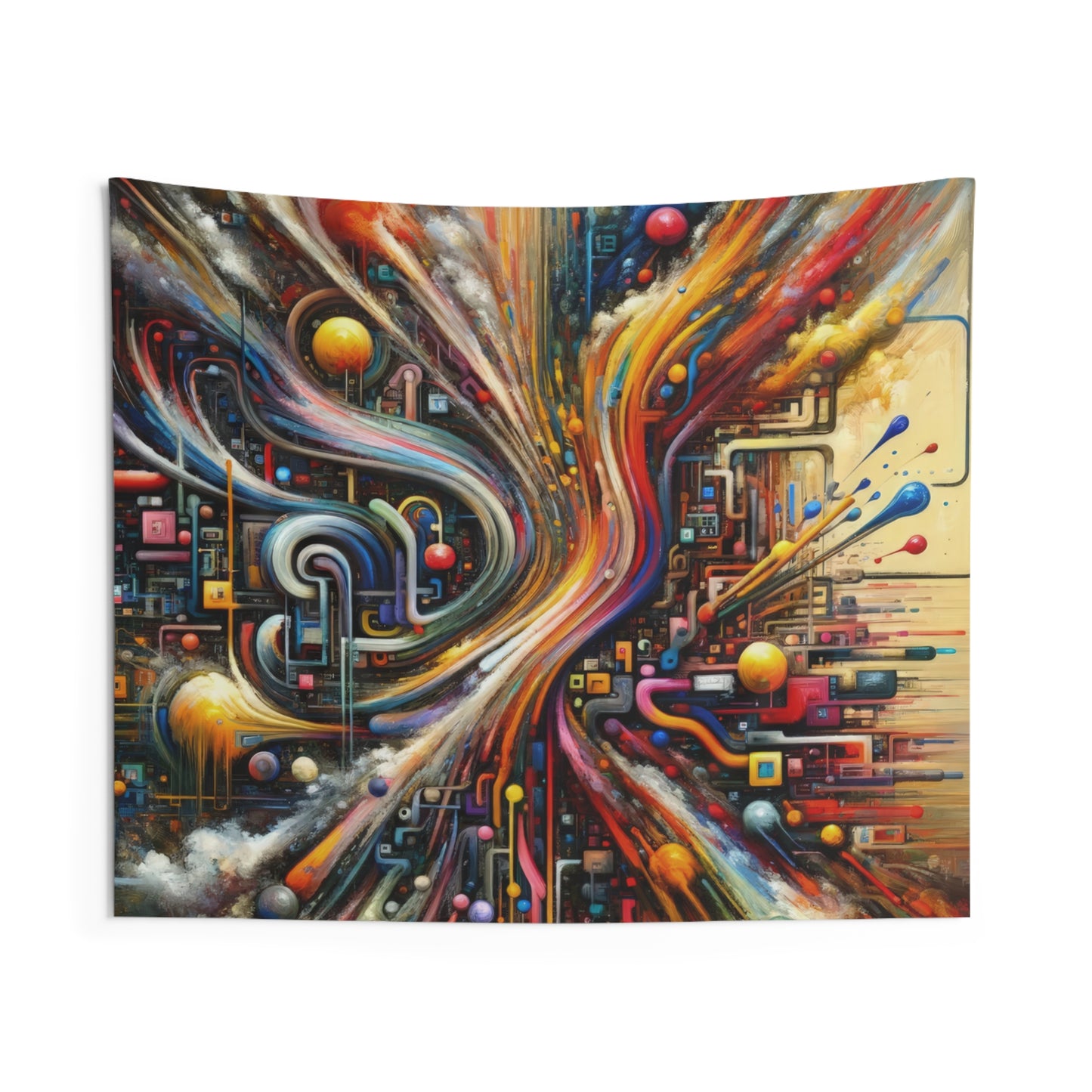 Information Bottleneck Cascade Indoor Wall Tapestries