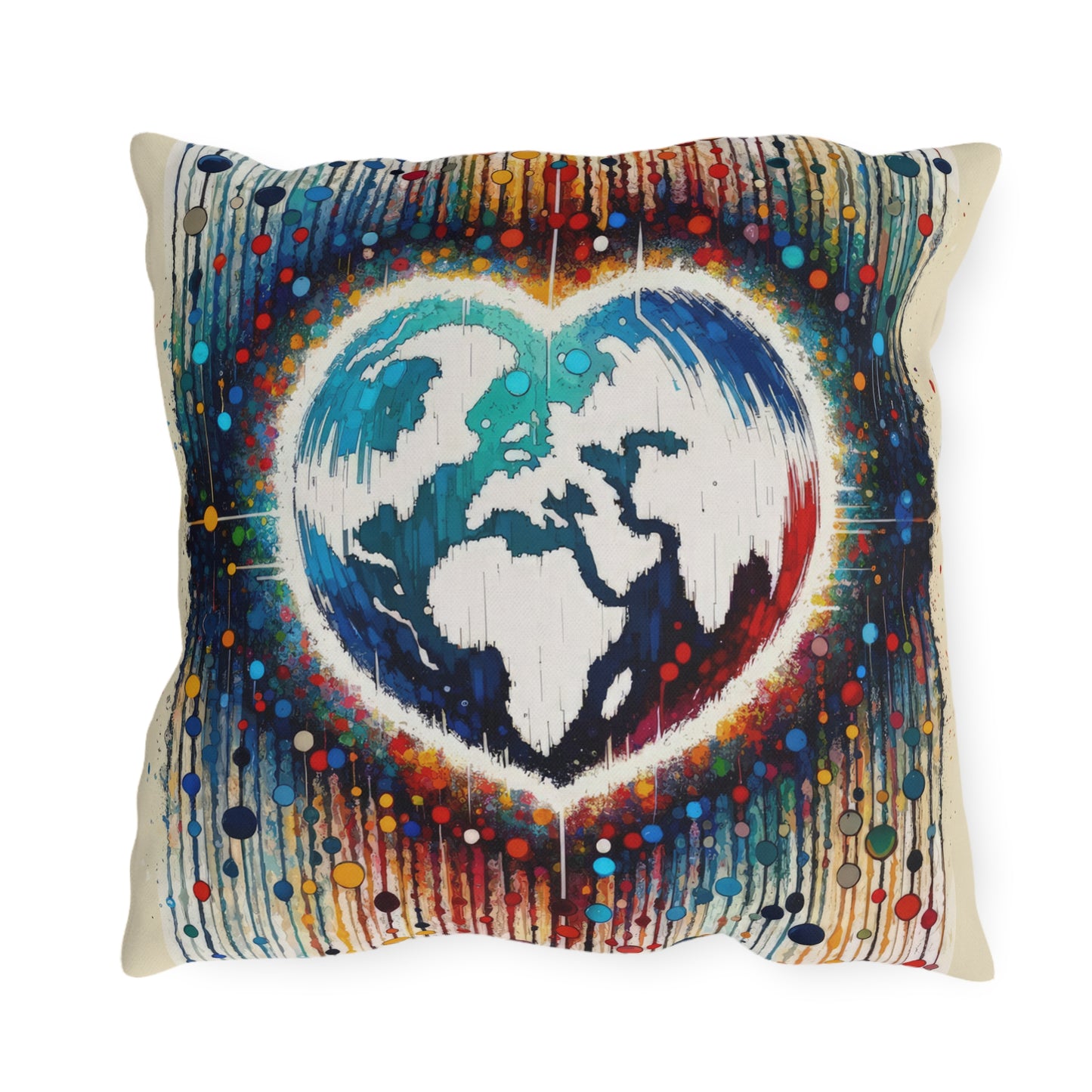 Heartbeats Synchronizing Peace Outdoor Pillows