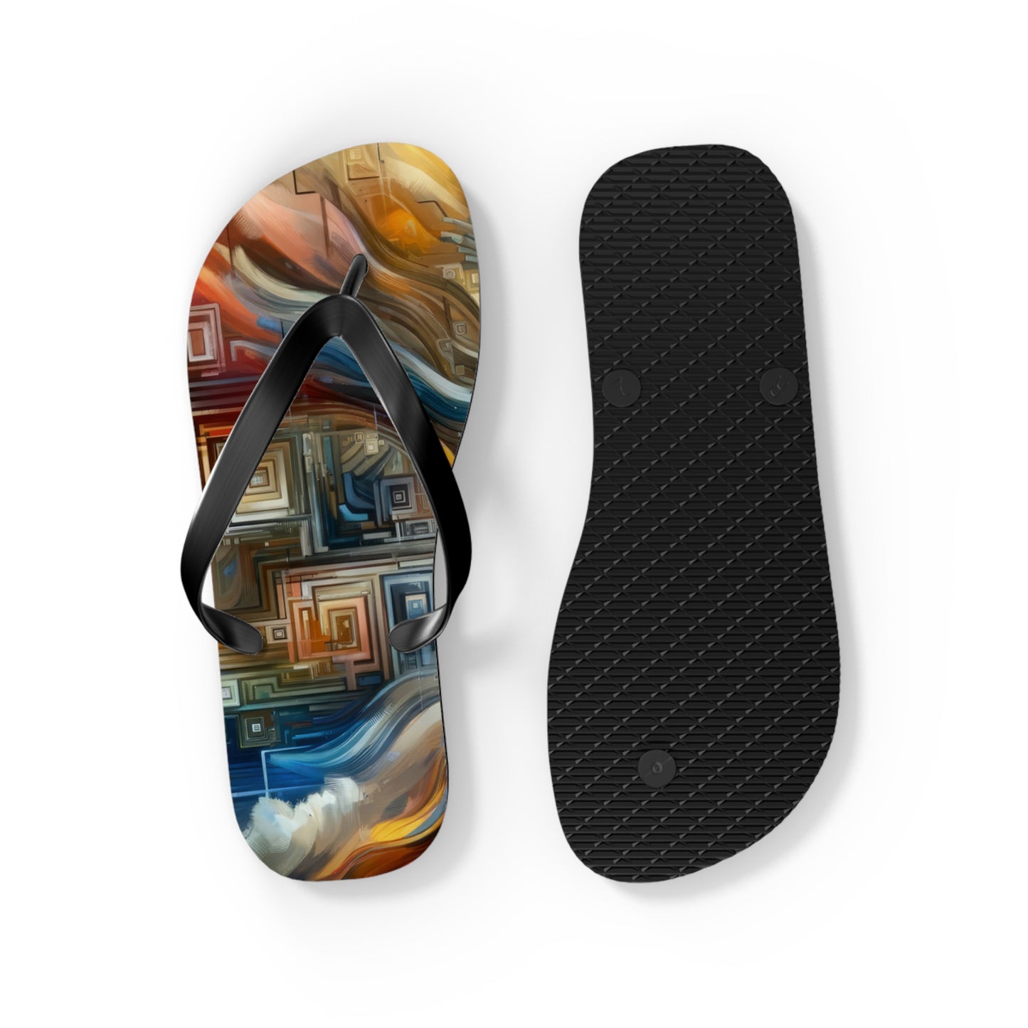 Woven Progress Tapestry Flip Flops