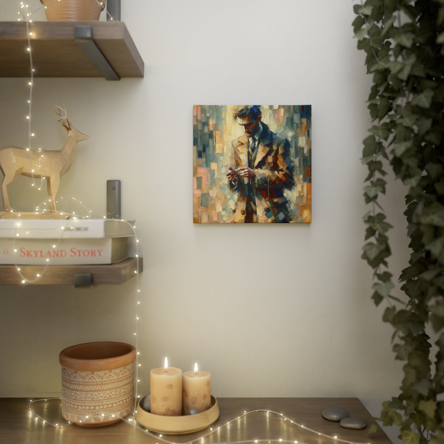 Urban Tachism Encounter Canvas Photo Tile