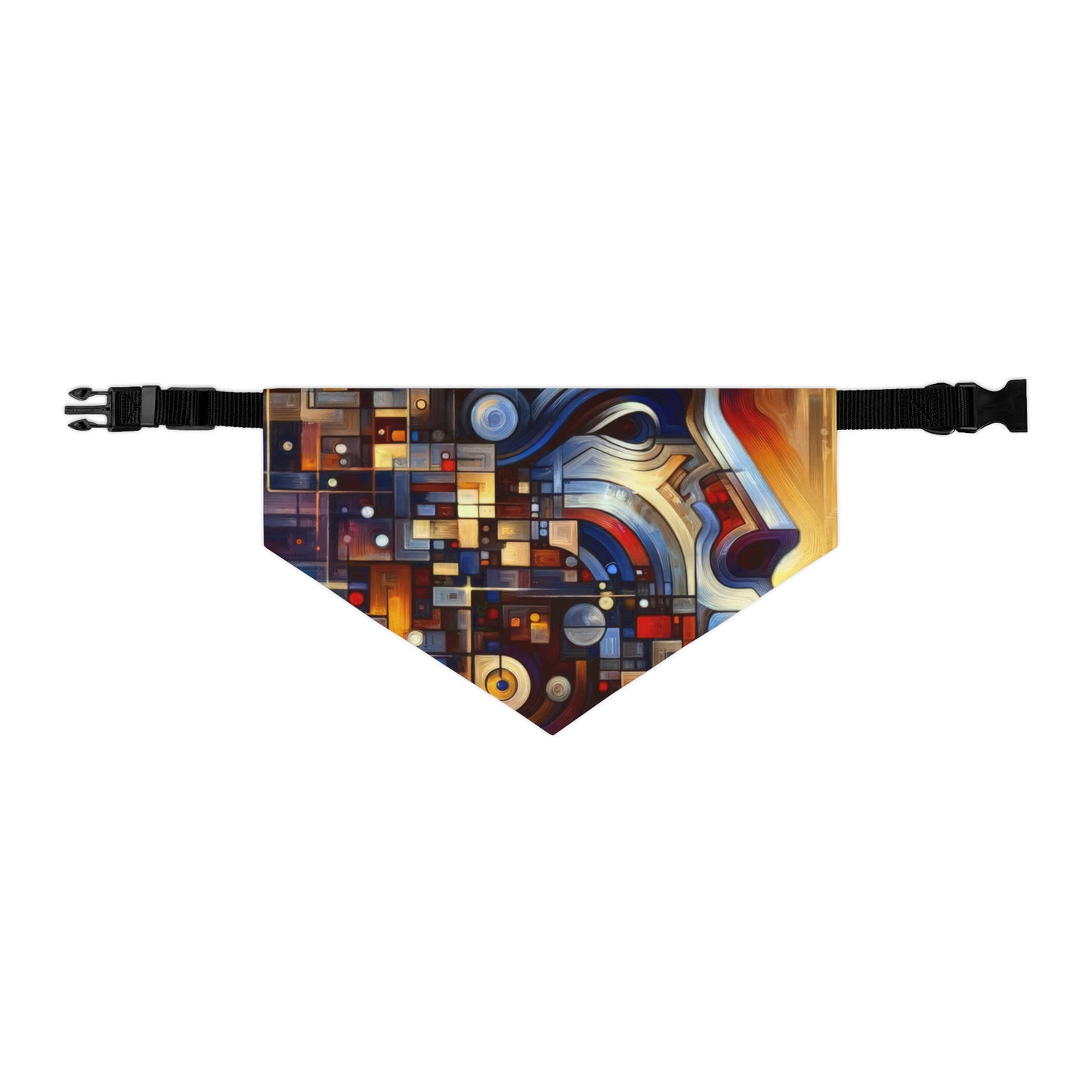 Reflective Tachism Shield Pet Bandana Collar