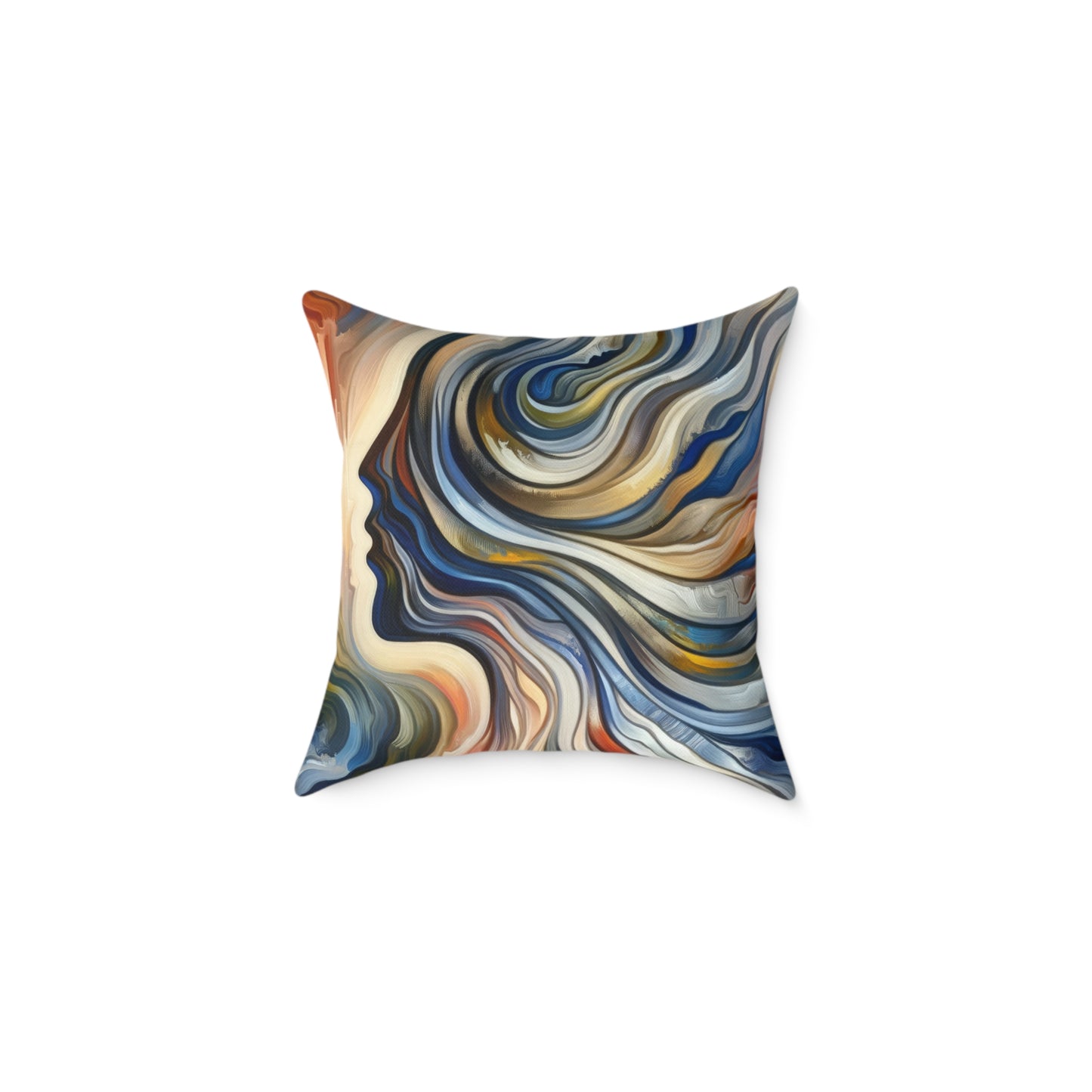 Diplomatic Emotional Currents Spun Polyester Pillow