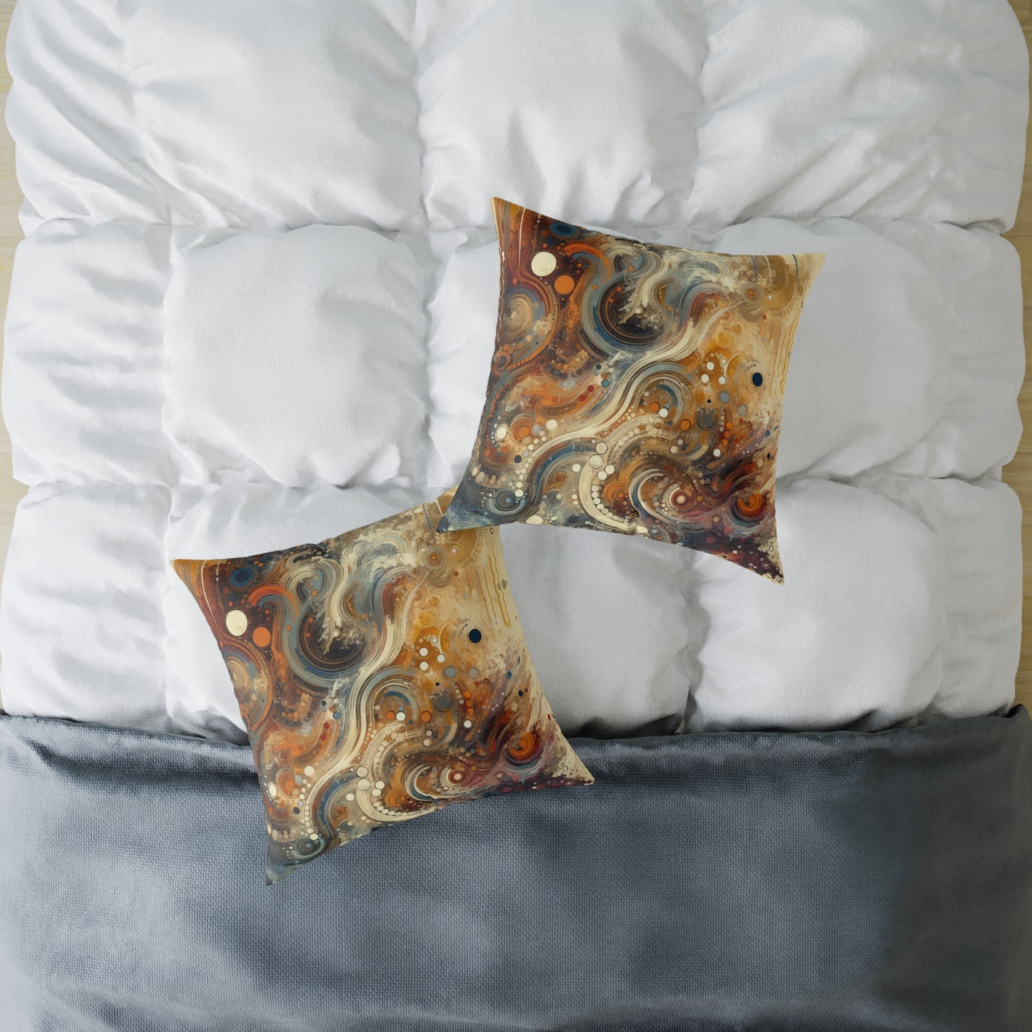 Dynamic Cultural Mosaic Spun Polyester Pillow