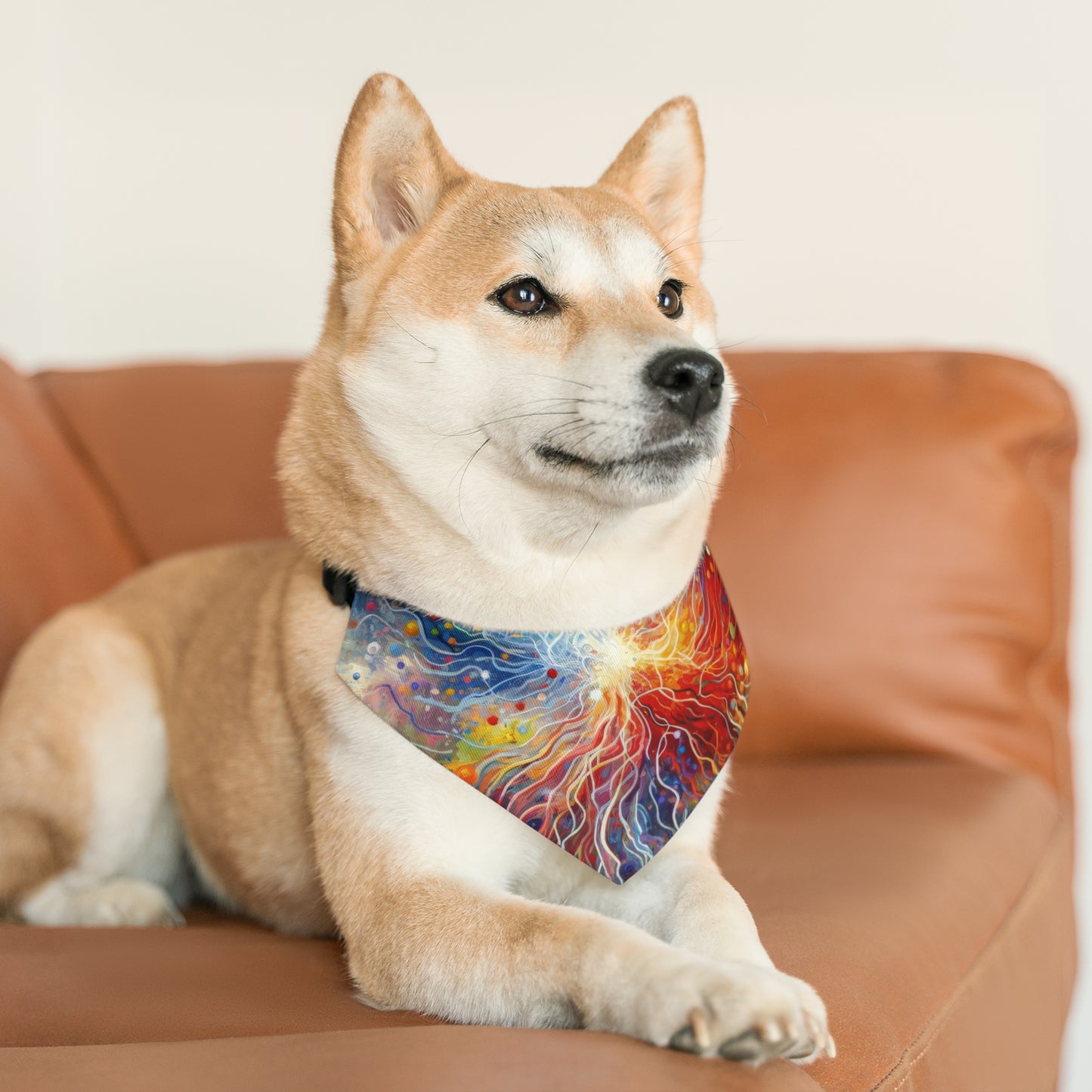 Emotive Yarn Explosion Pet Bandana Collar