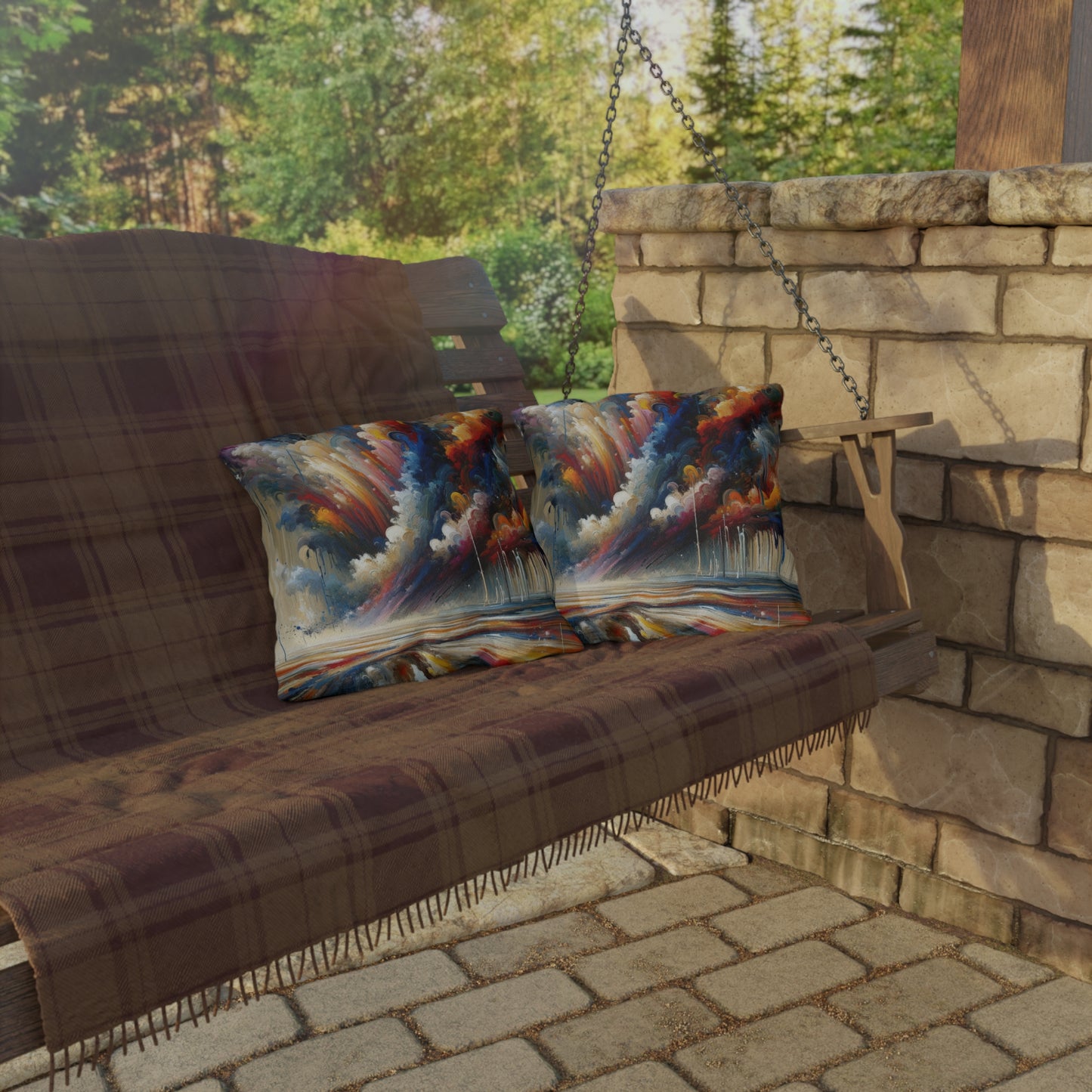 Grandiose Transformation Tachism Outdoor Pillows