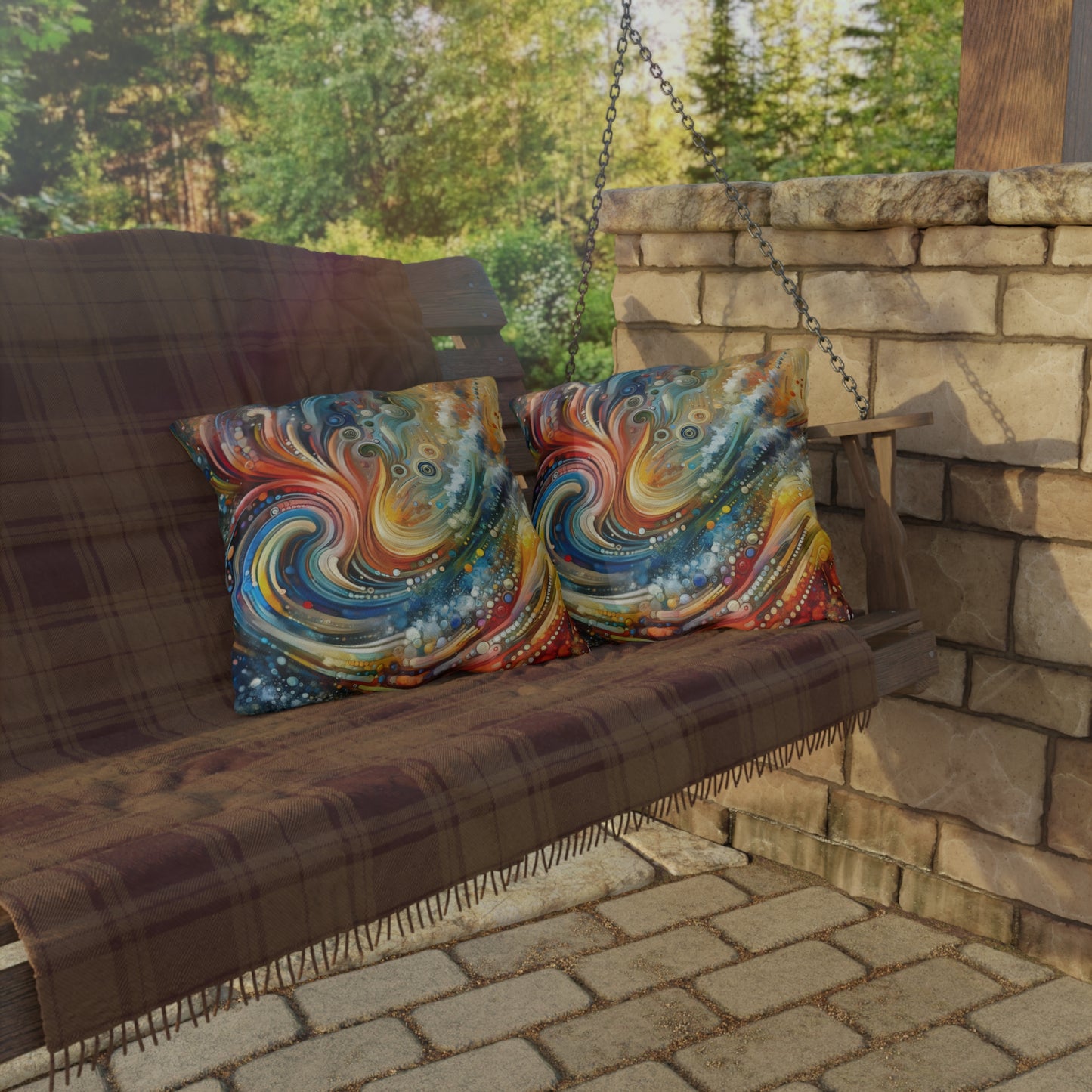 Dynamic Unity Tapestry Outdoor Pillows