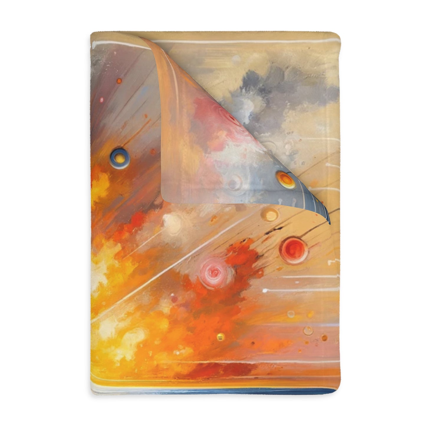Luminous Abstract Tachism Velveteen Microfiber Blanket (Two-sided print)