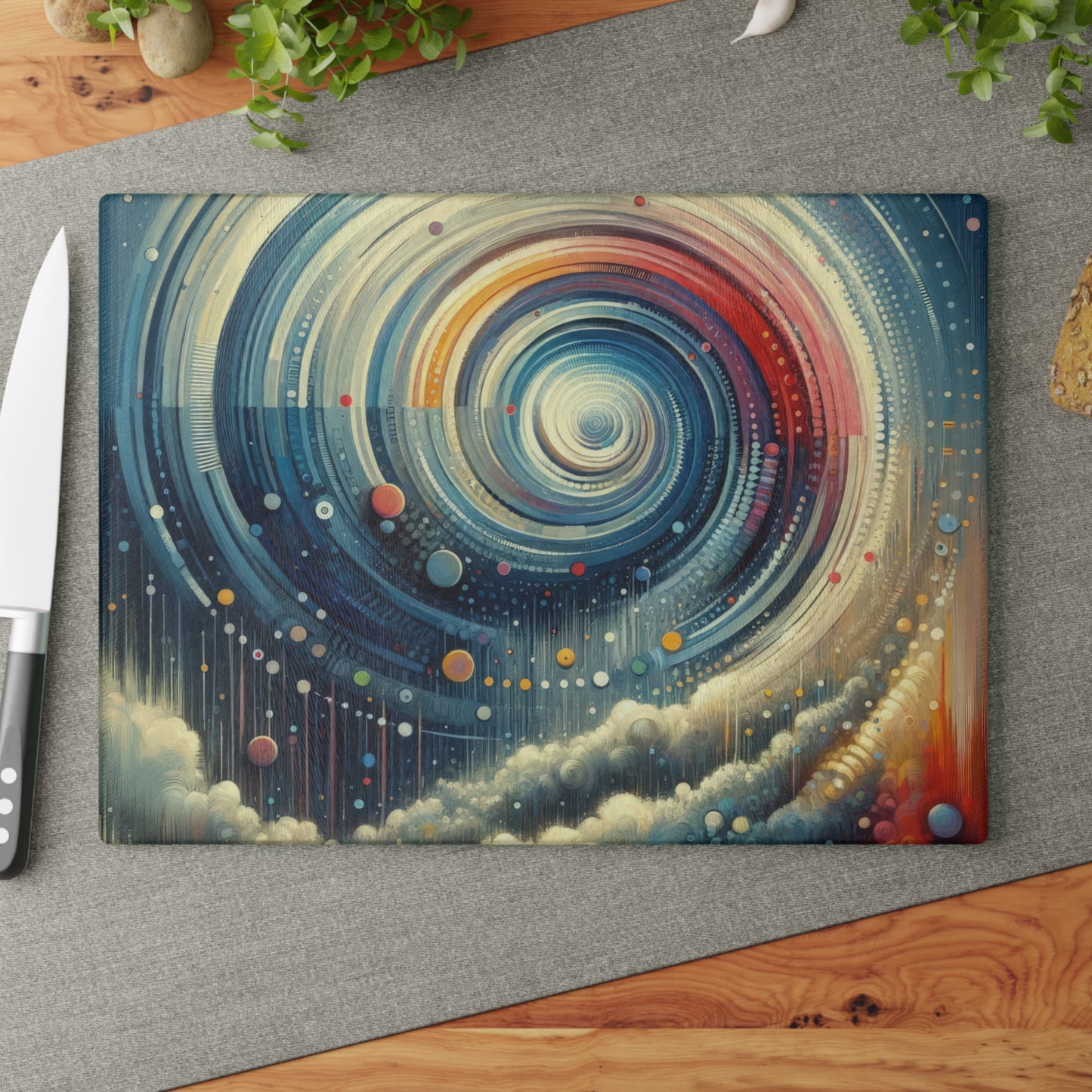 Considerate Echoes Resonate Glass Cutting Board