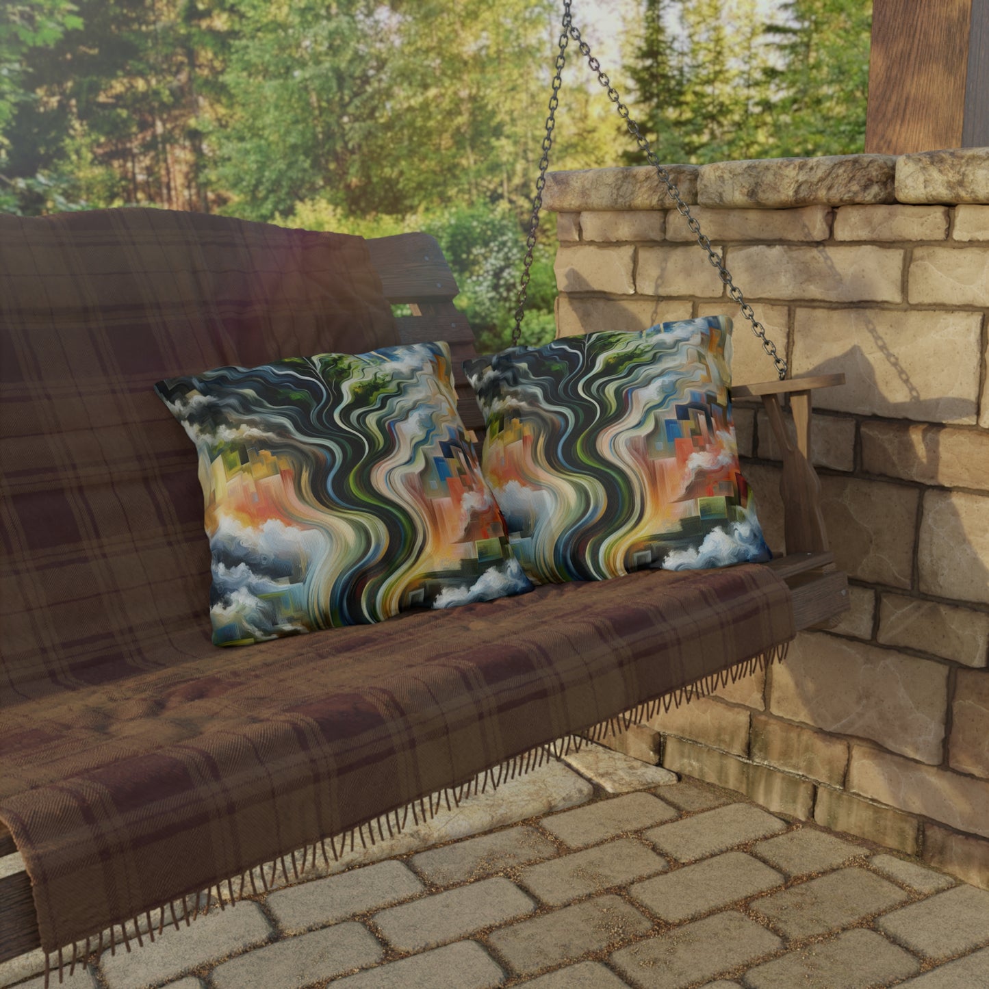 Eternal Digital Contrast Outdoor Pillows