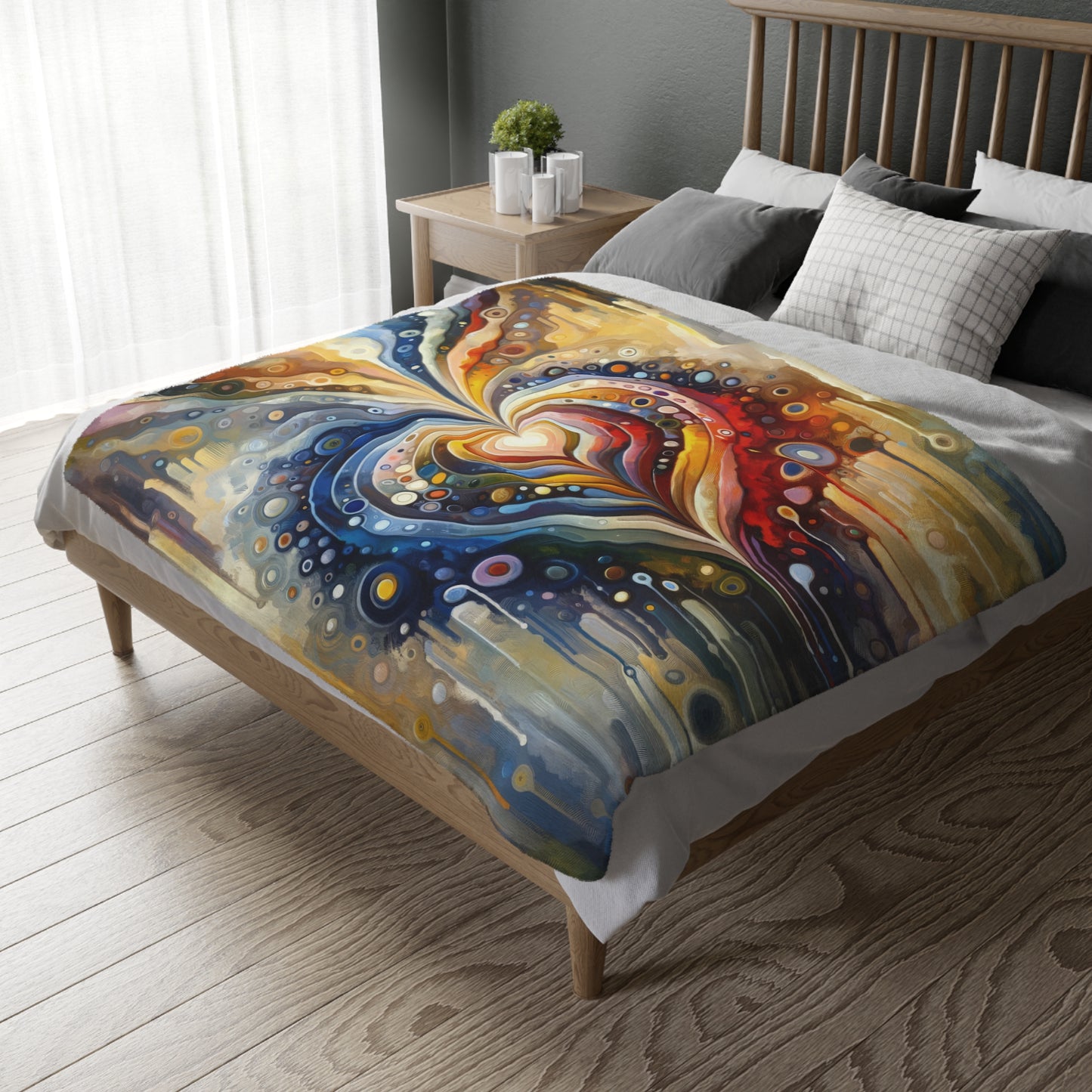 Harmonic Heart Essence Velveteen Microfiber Blanket (Two-sided print)