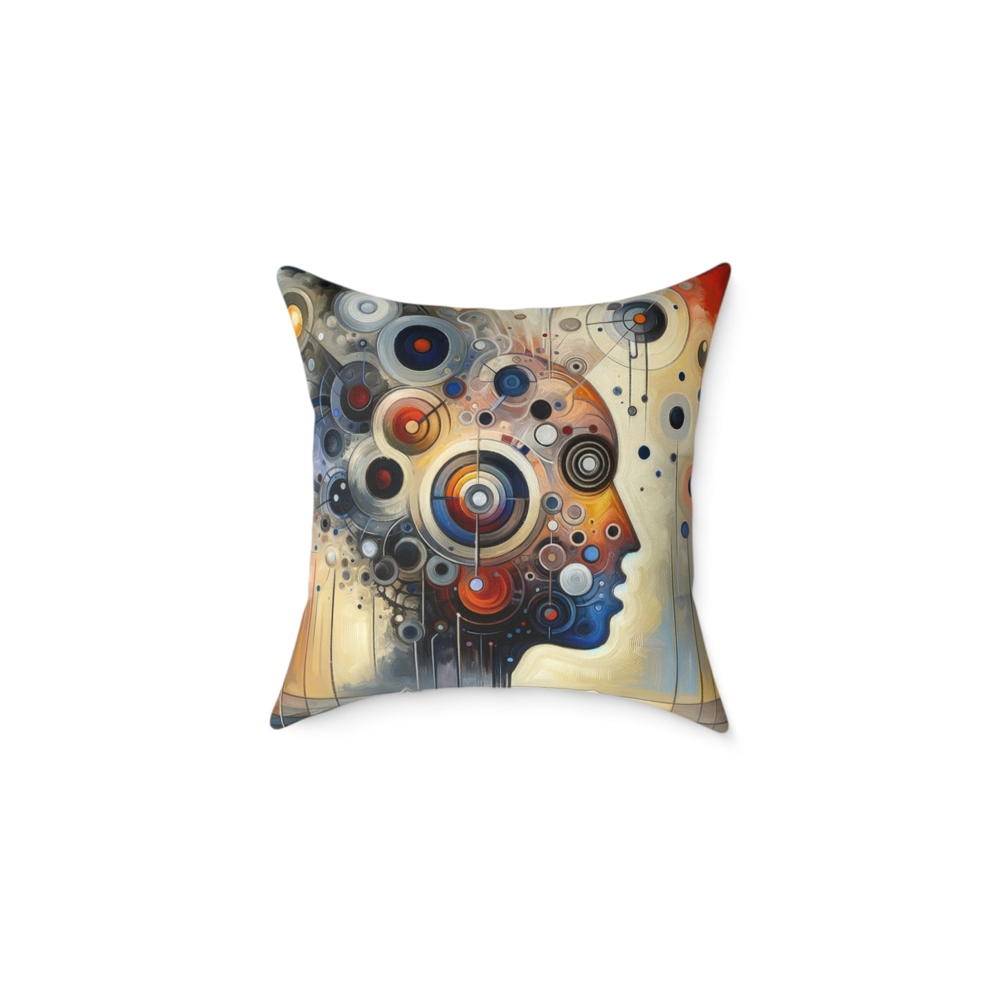 Mindful Tachism Engagement Spun Polyester Pillow