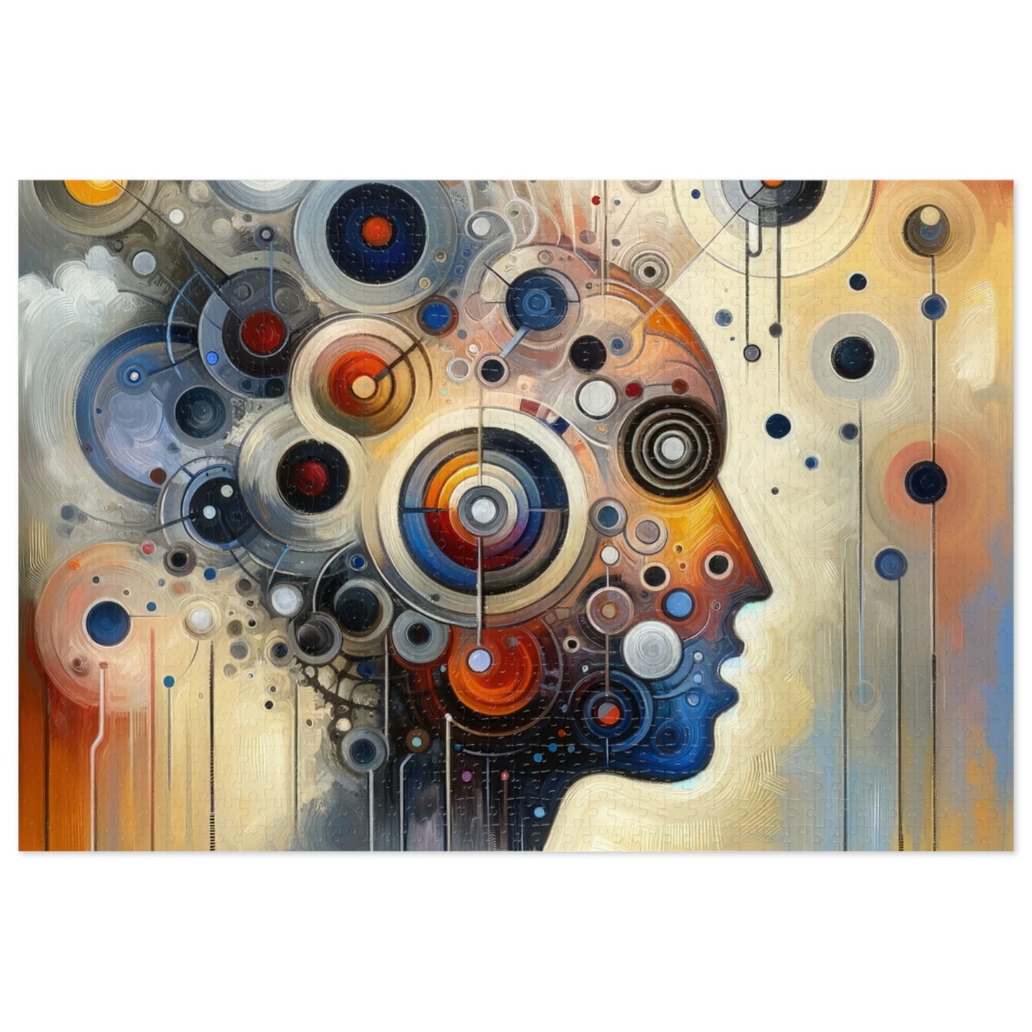Mindful Tachism Engagement Jigsaw Puzzle (30, 110, 252, 500,1000-Piece)
