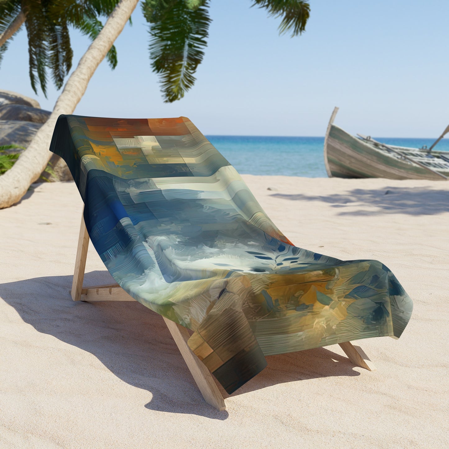 Contemplative Leaves Whispers Beach Towel