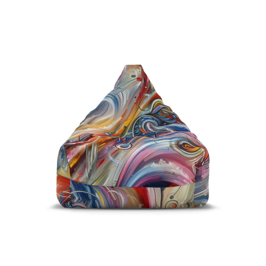 Interconnectivity Tachism Dynamics Bean Bag Chair Cover