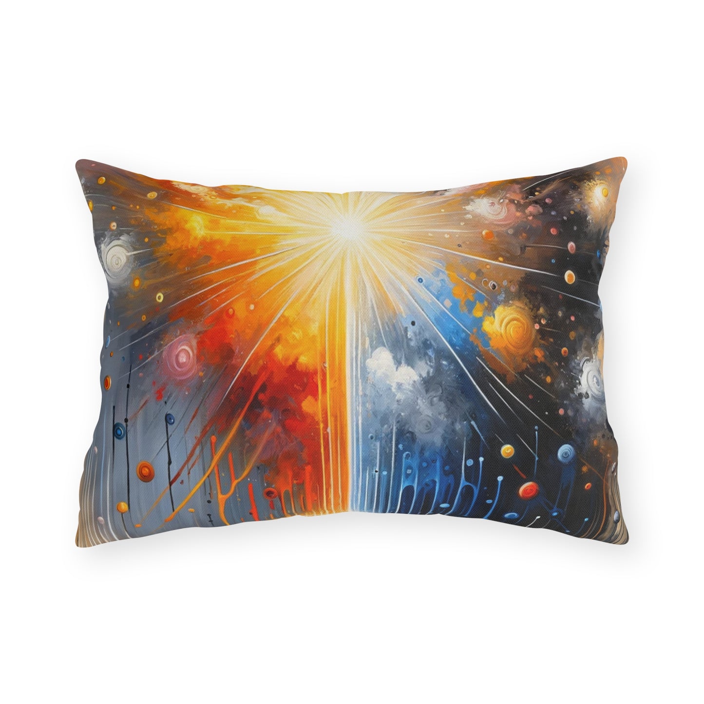 Luminous Abstract Tachism Outdoor Pillows