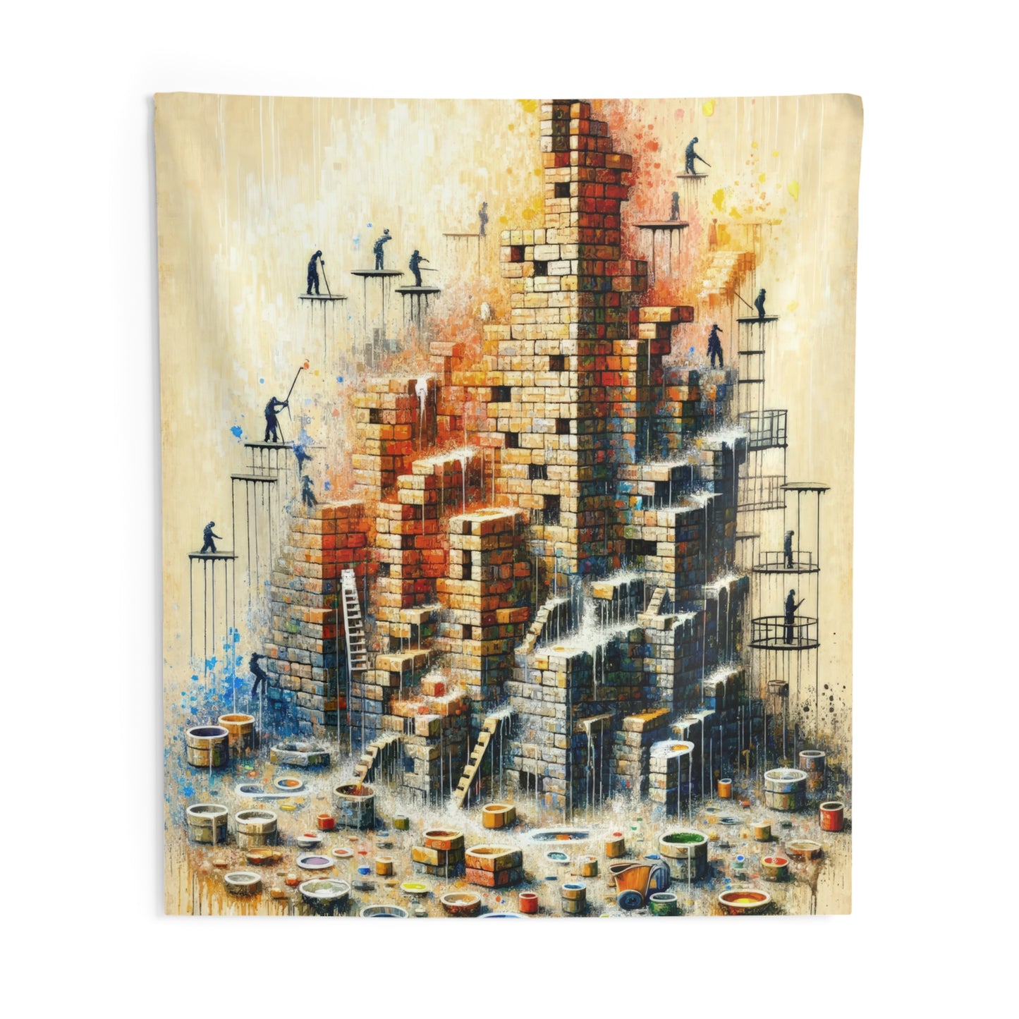 Actions Constructing Society Indoor Wall Tapestries