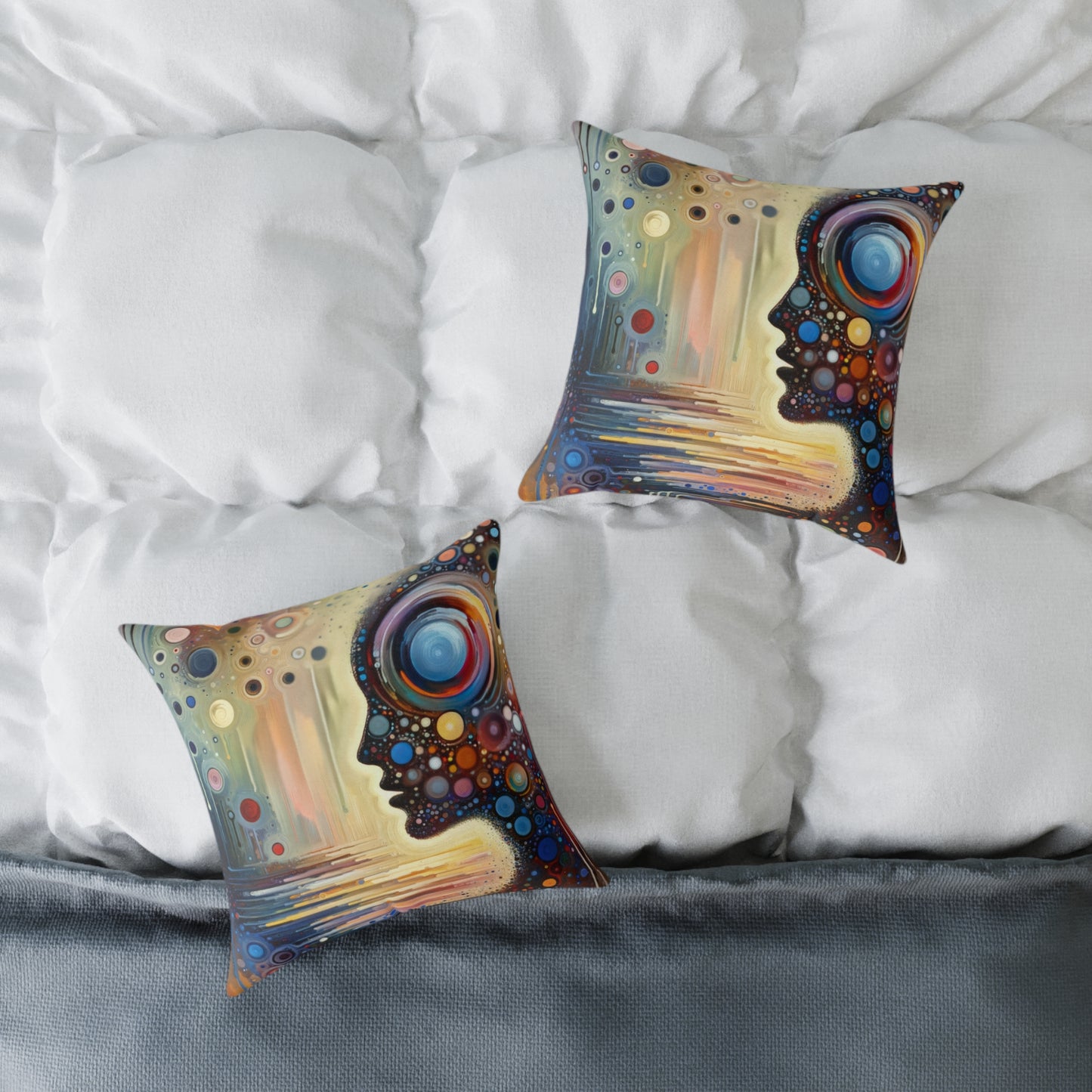 Echoed Intrinsic Universality Spun Polyester Pillow
