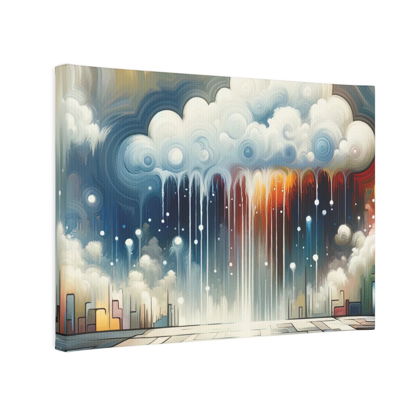Grounding Silver Clouds Canvas Photo Tile