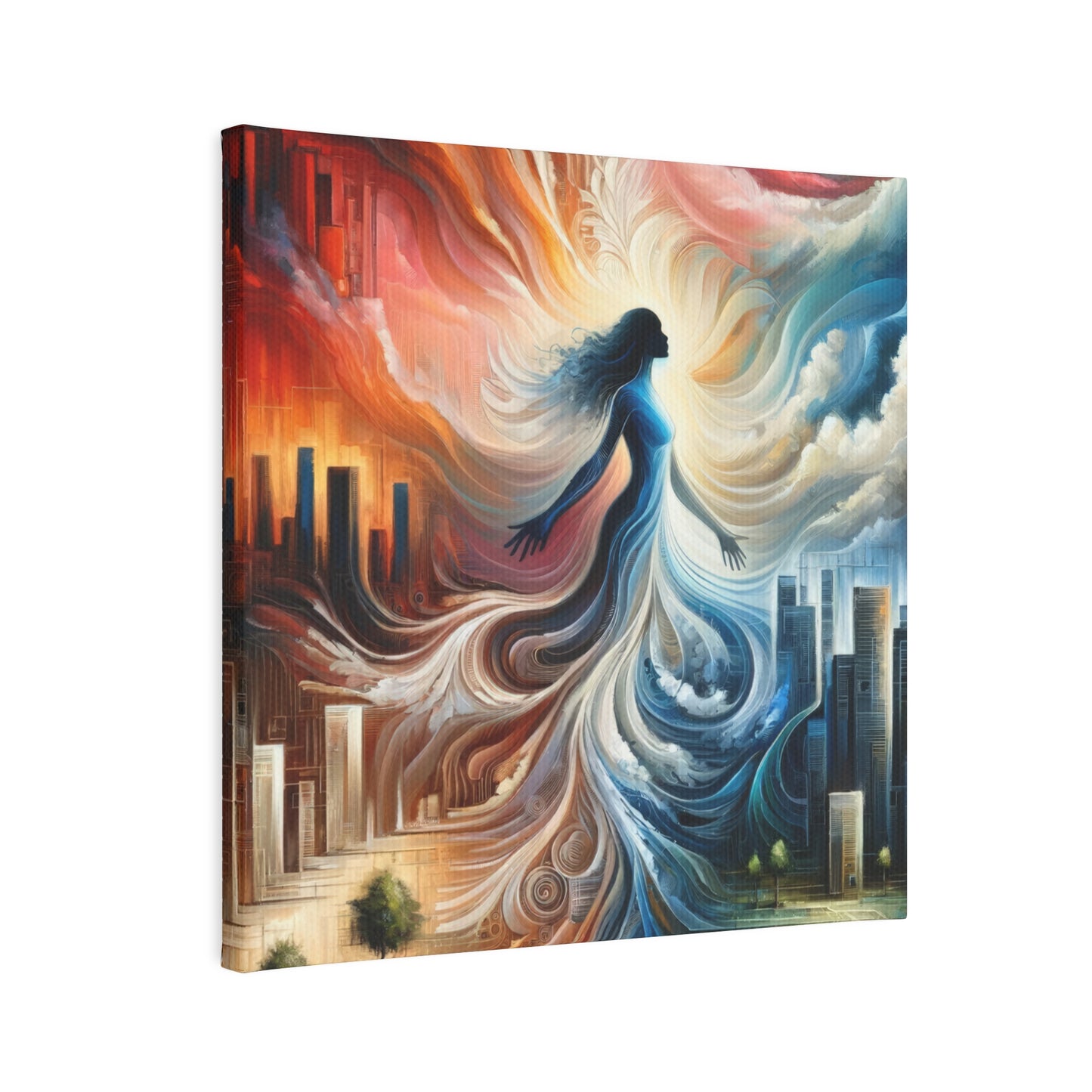 Transformative Tachism Emergence Canvas Photo Tile