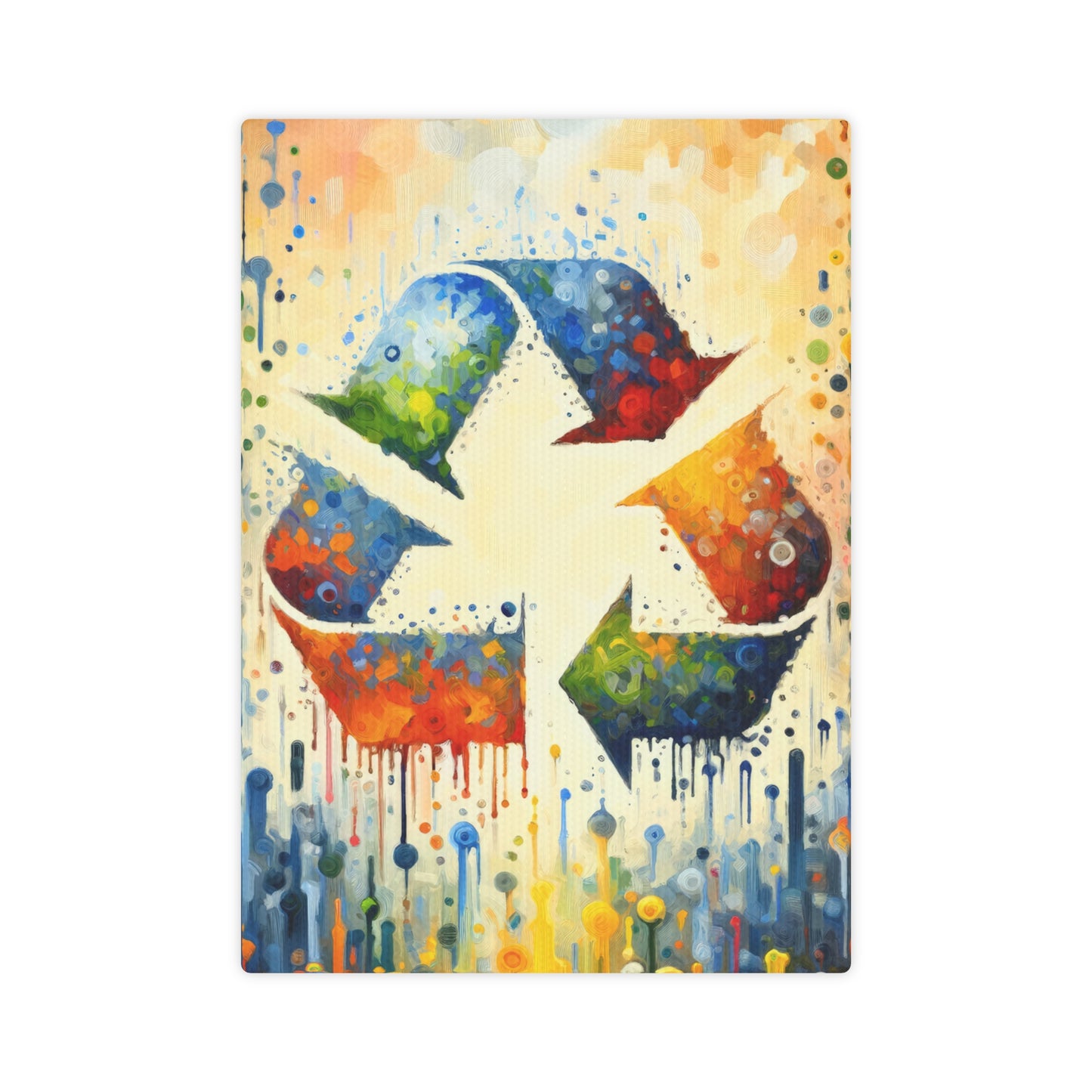 Sustainable Transformation Tachism Canvas Photo Tile