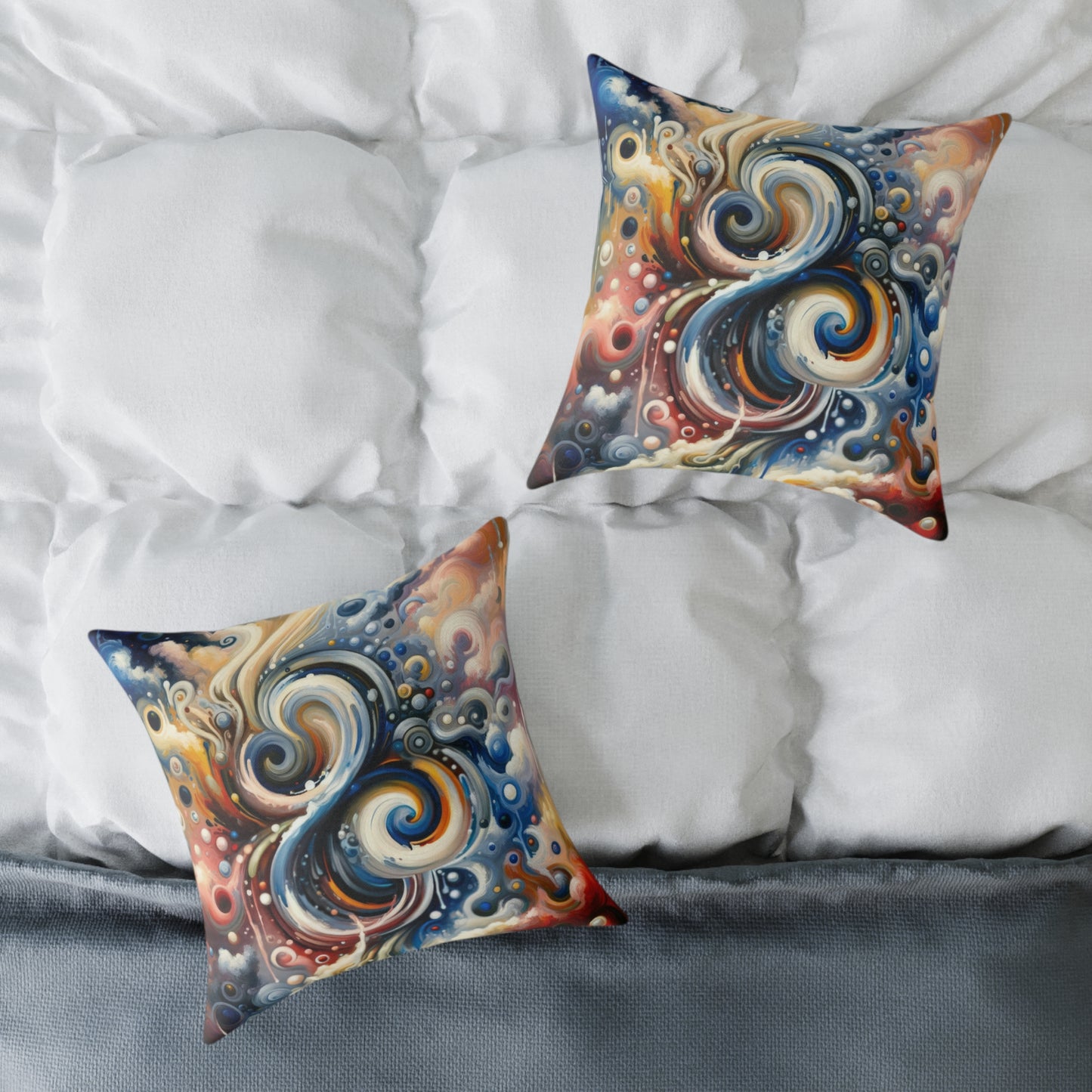 Paradoxical Embrace Tachism Spun Polyester Pillow