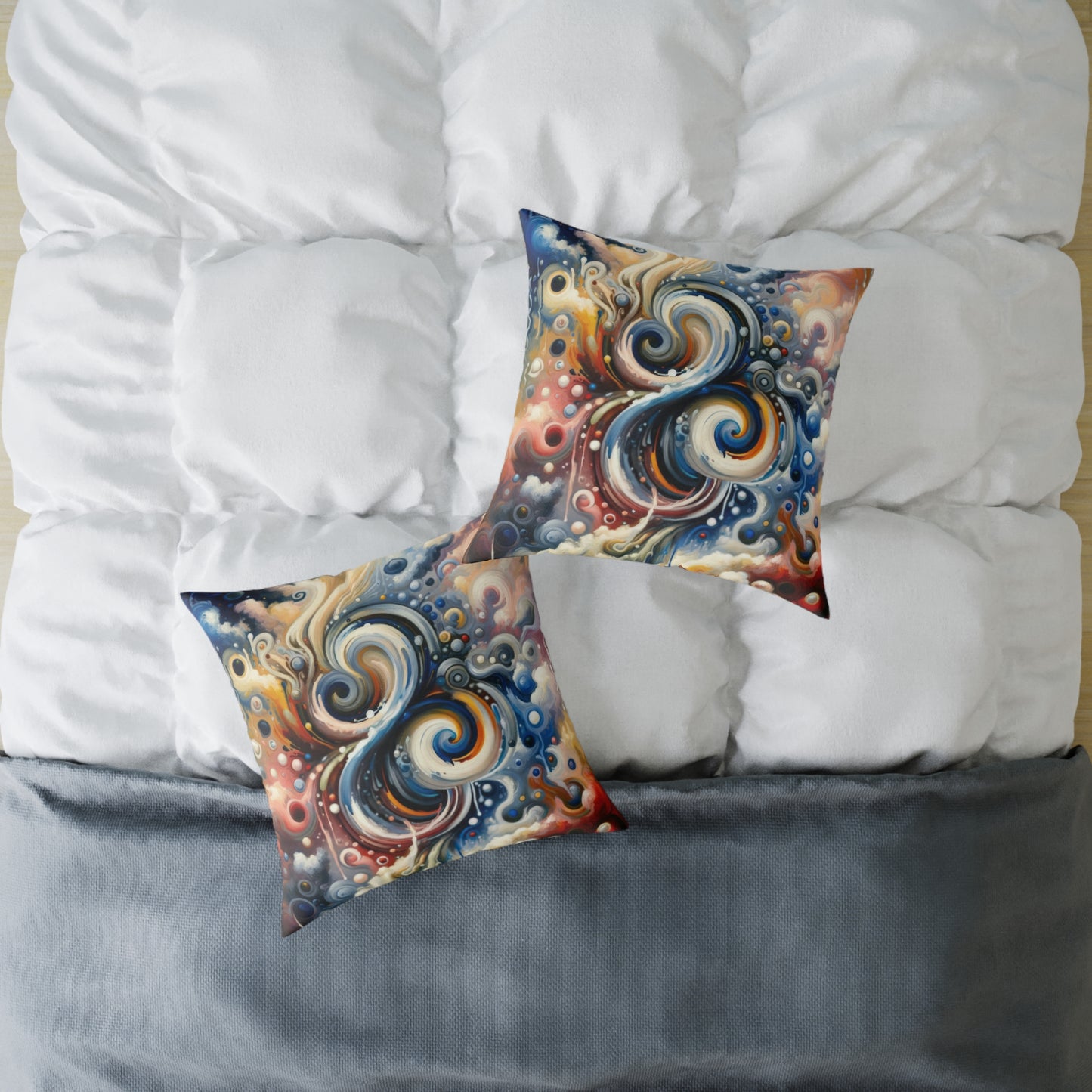 Paradoxical Embrace Tachism Spun Polyester Pillow