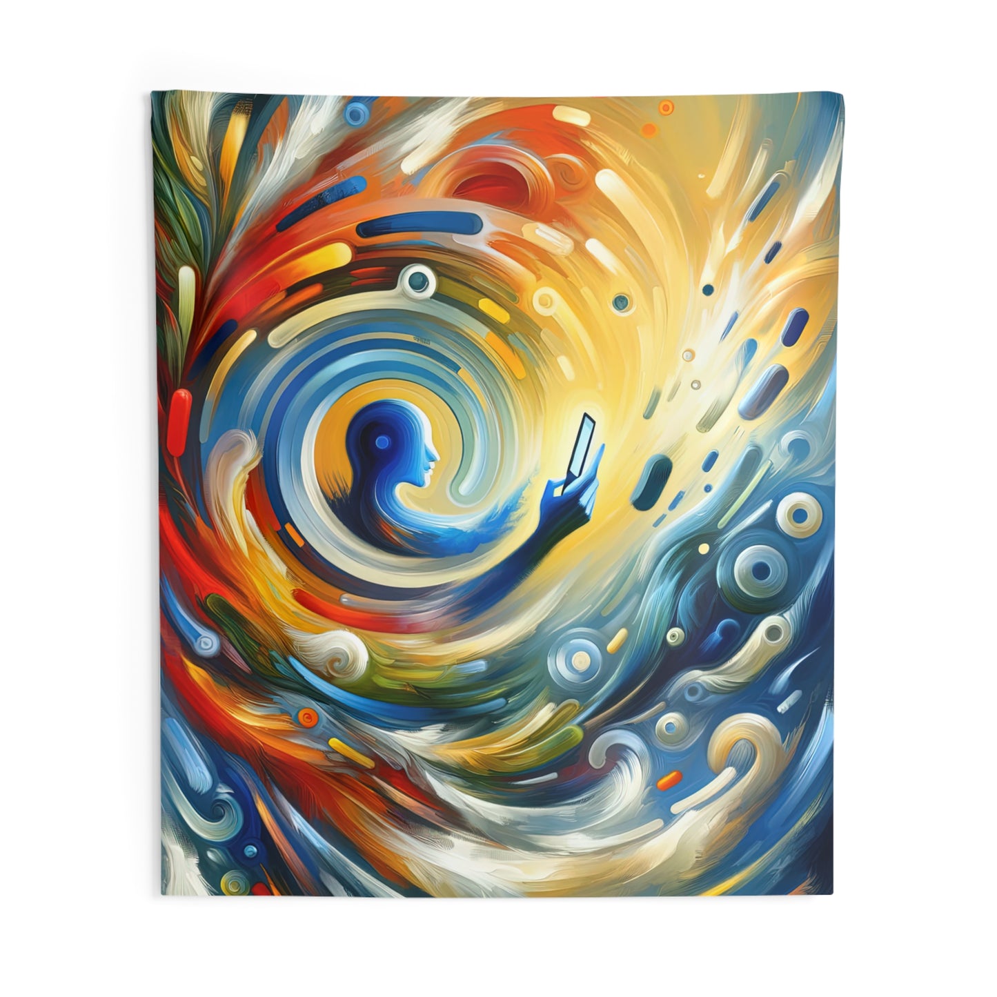 Swipe Connection Tachism Indoor Wall Tapestries
