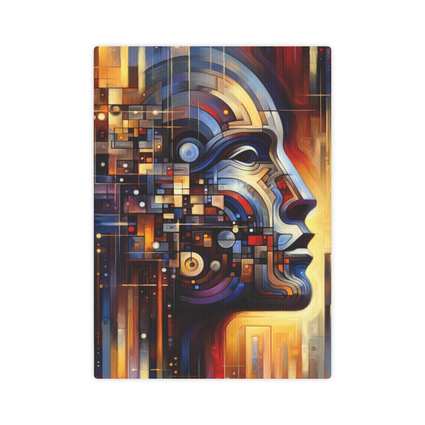 Reflective Tachism Shield Canvas Photo Tile