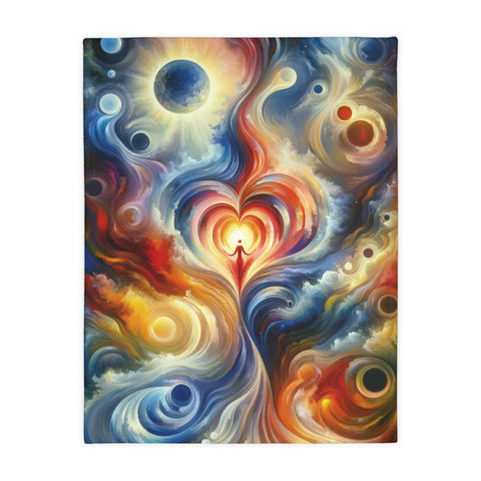 Unified Heart Journey Velveteen Microfiber Blanket (Two-sided print)