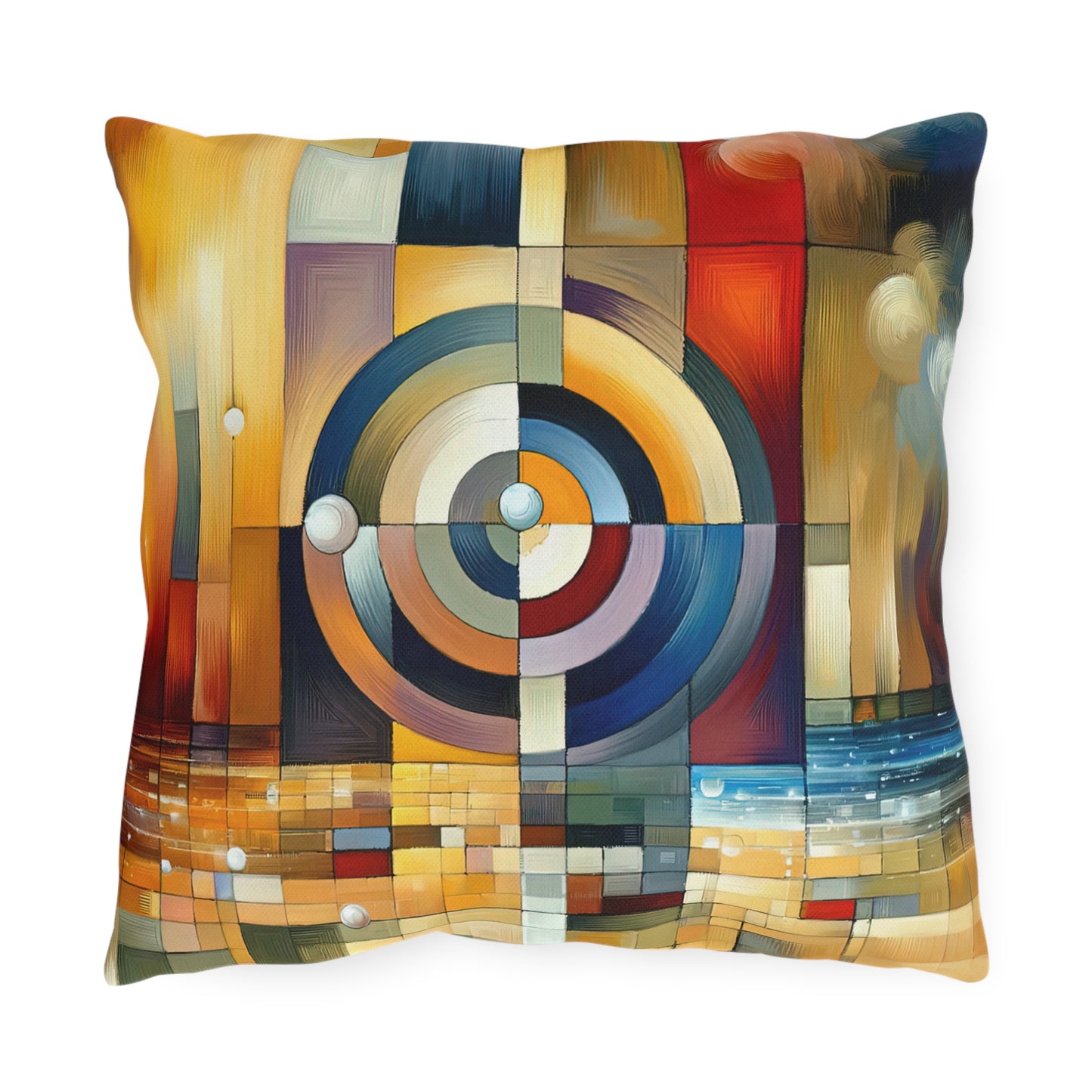 Oneness Through Tachism Outdoor Pillows