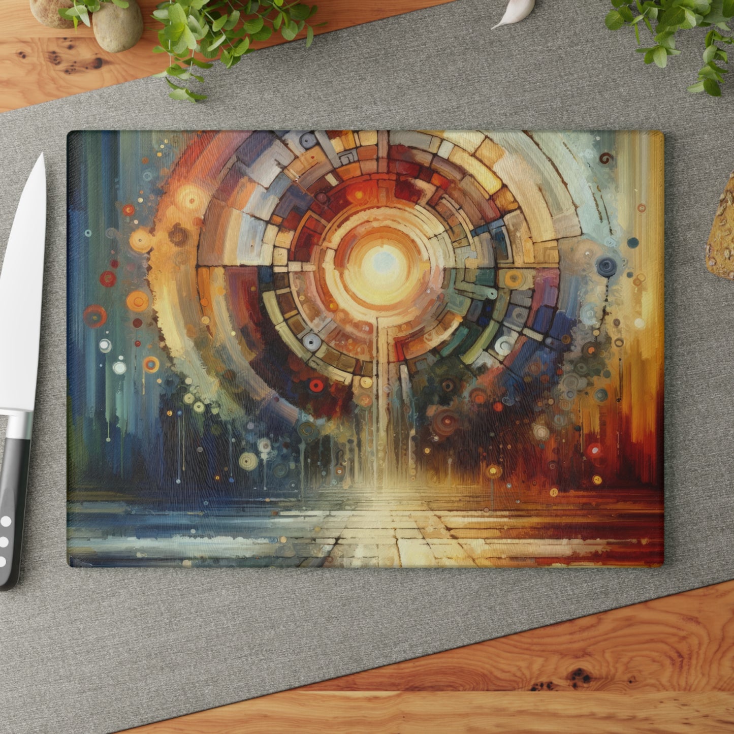 Majestic Quest Aura Glass Cutting Board