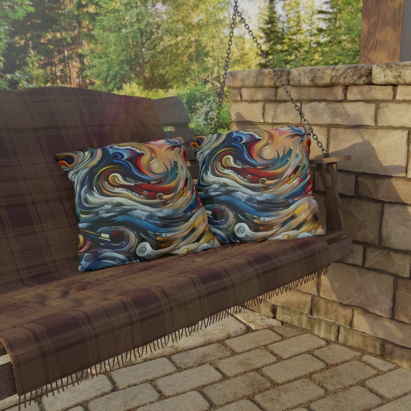 Gratitude Melodic Transformation Outdoor Pillows
