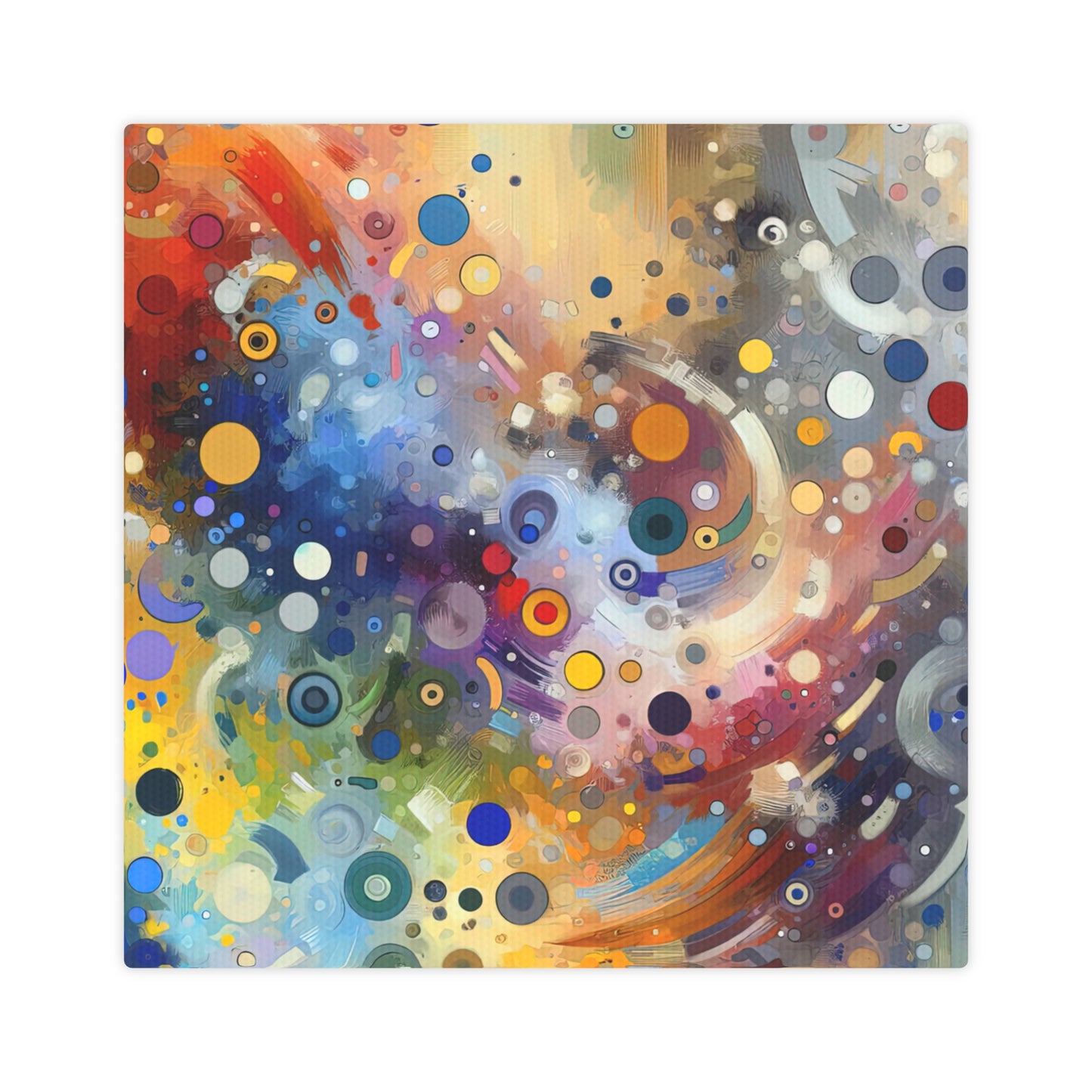 Humorous Unified Tachism Canvas Photo Tile