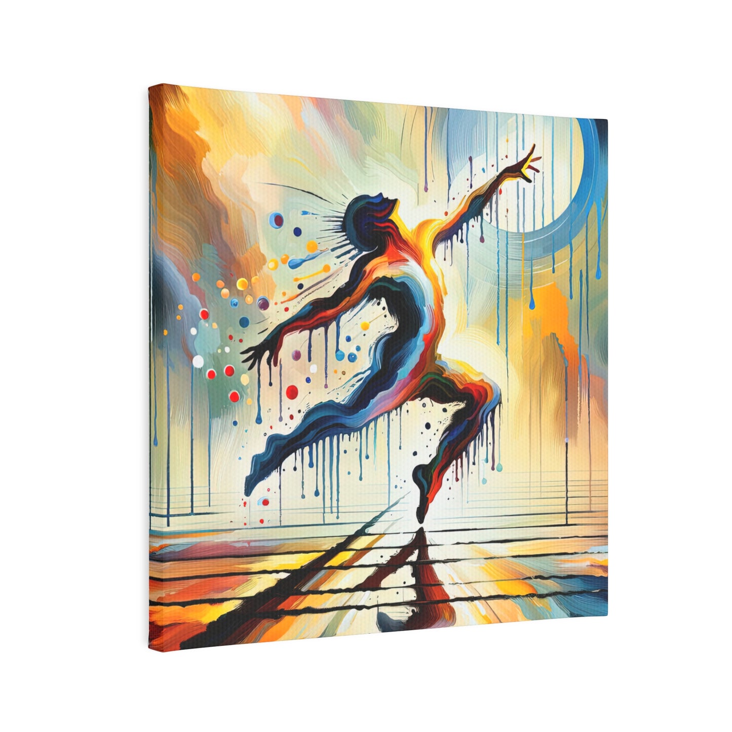 Expressive Dance Reflection Canvas Photo Tile