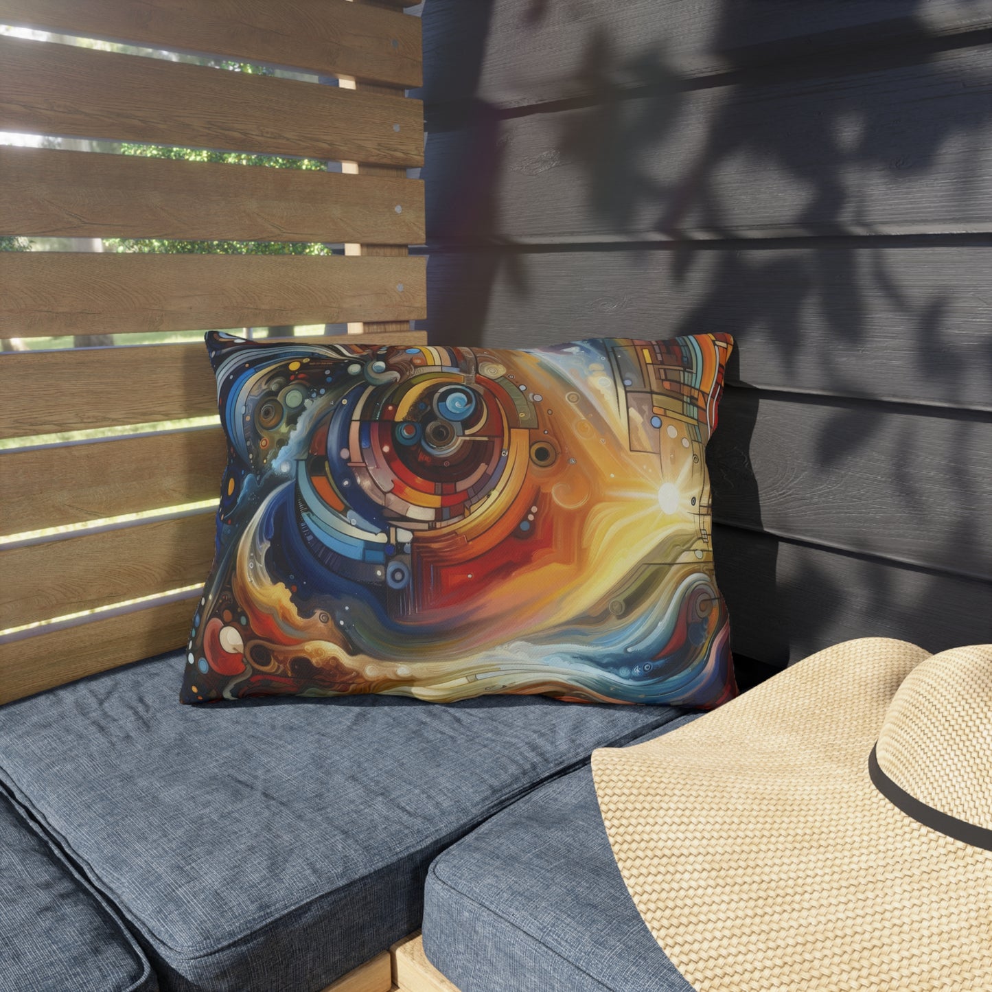 Ritualistic Growth Symphony Outdoor Pillows