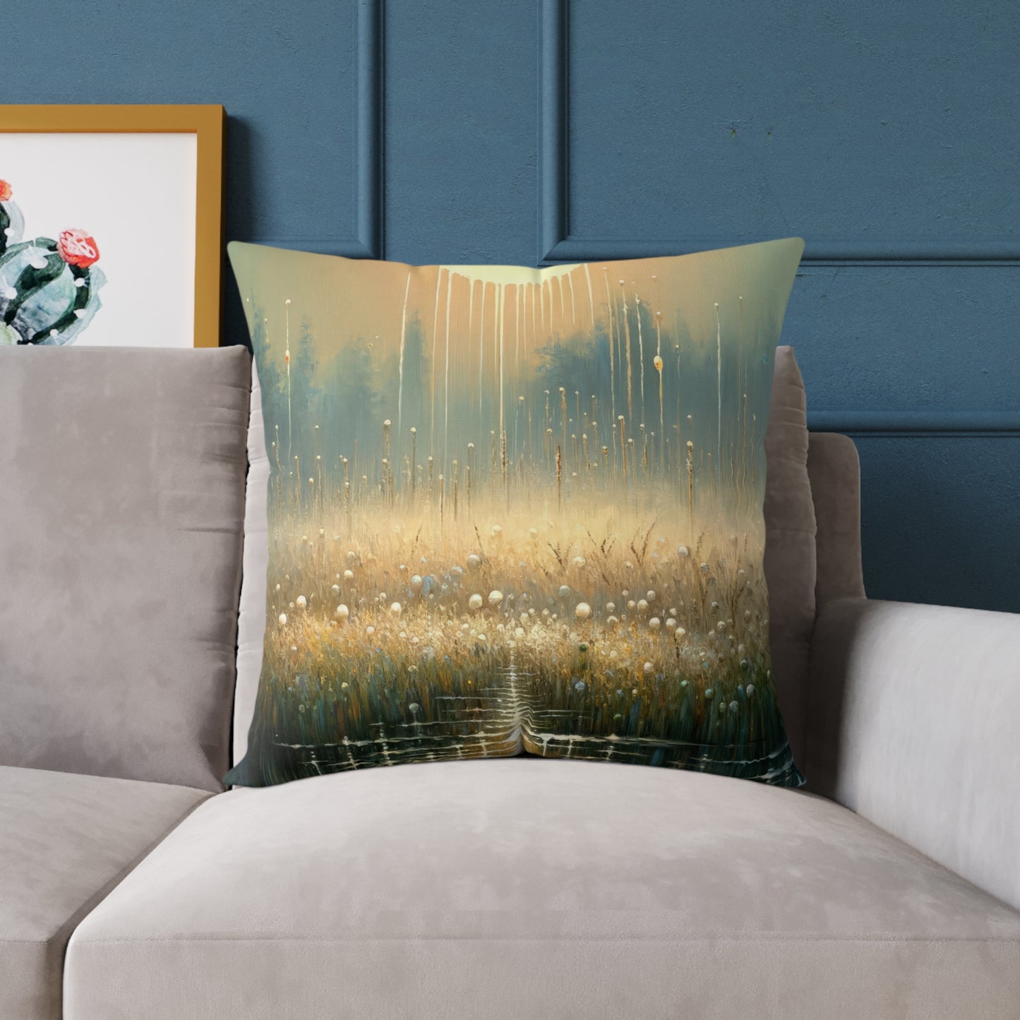 Observant Delicacy Heart Spun Polyester Pillow