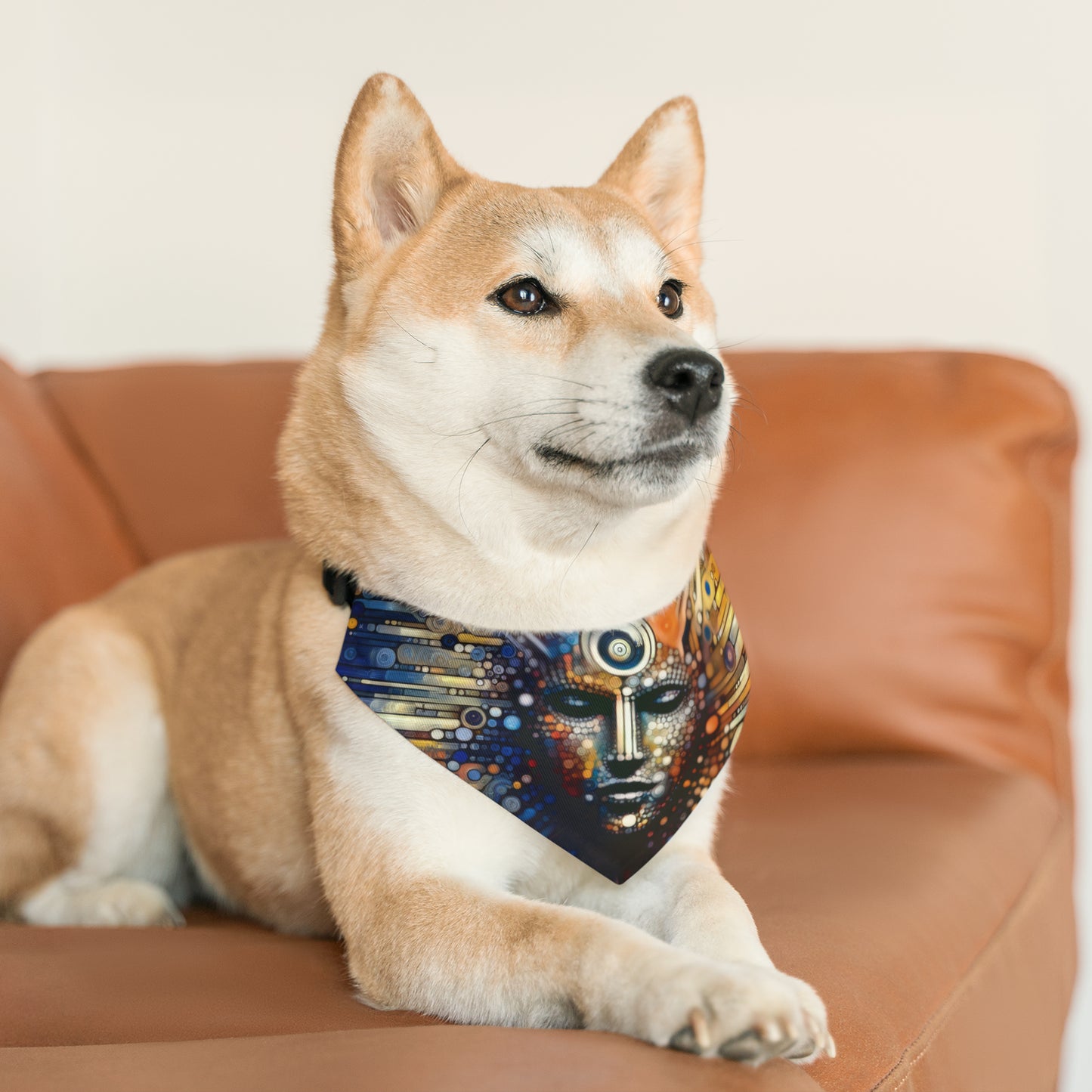 Digital Rhythm Tapestry Pet Bandana Collar