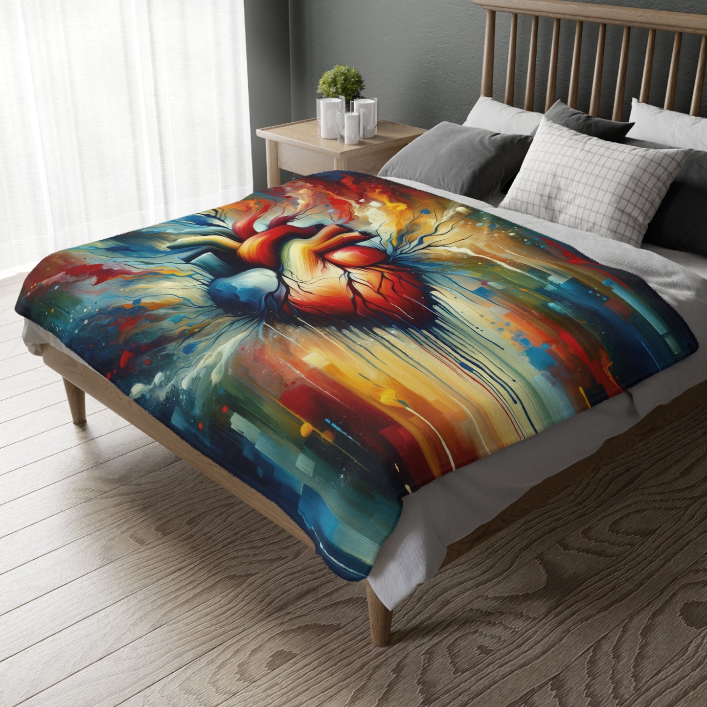 Humanity Heart Unveiled Velveteen Microfiber Blanket (Two-sided print)