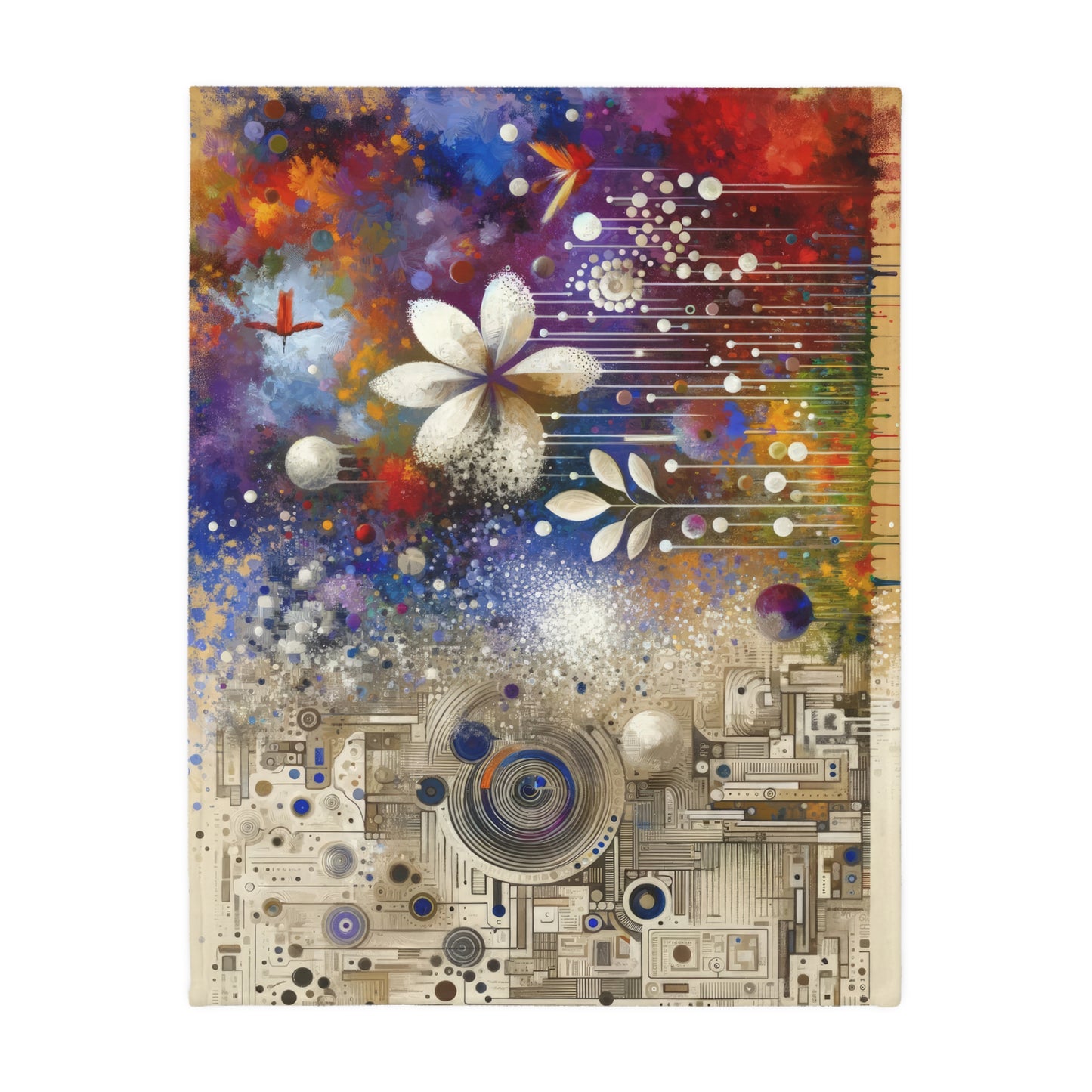 Inner Algorithm Synthesis Velveteen Microfiber Blanket (Two-sided print)