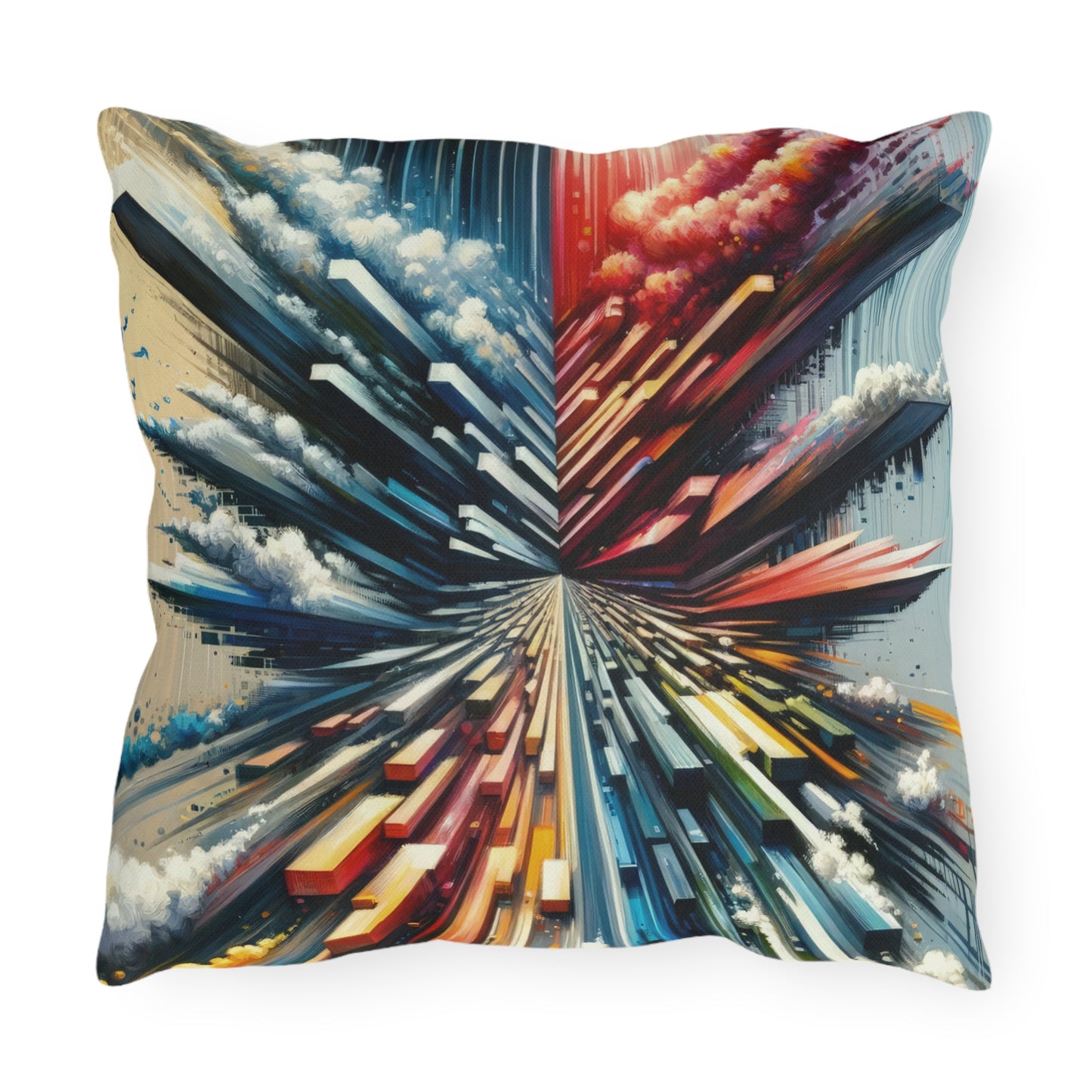 Rapid Perspective Shift Outdoor Pillows