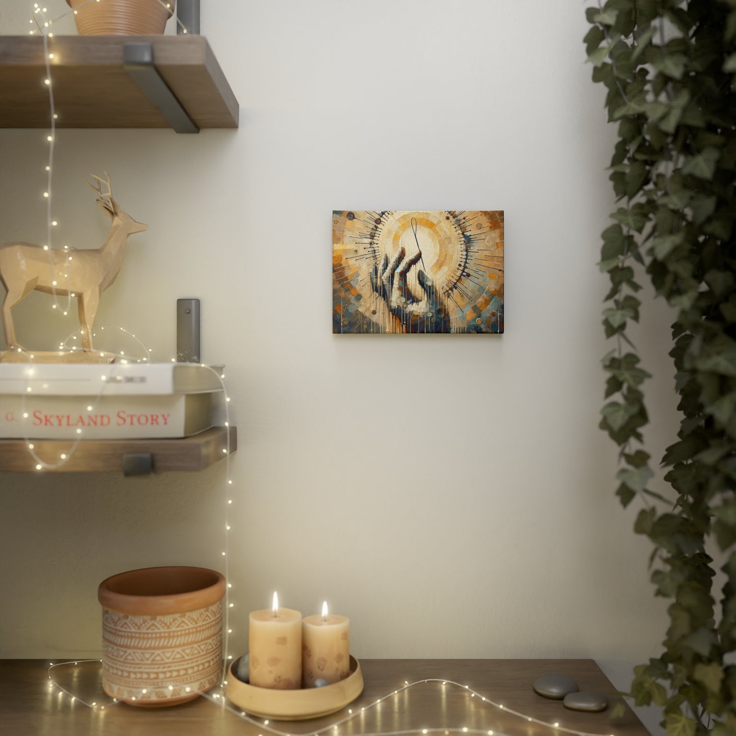 Sovereign Reflective Tachism Canvas Photo Tile