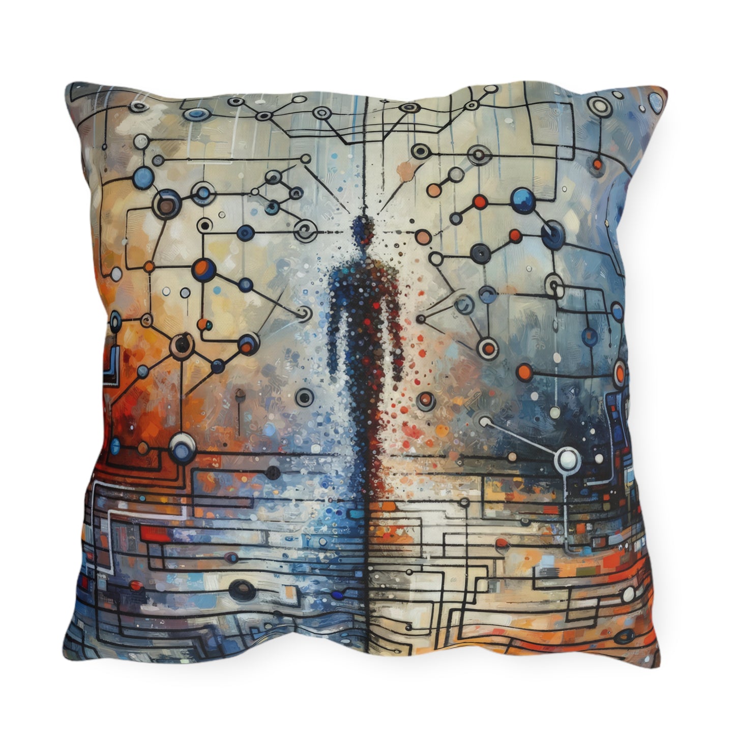 Technological Connectivity Bridge Outdoor Pillows